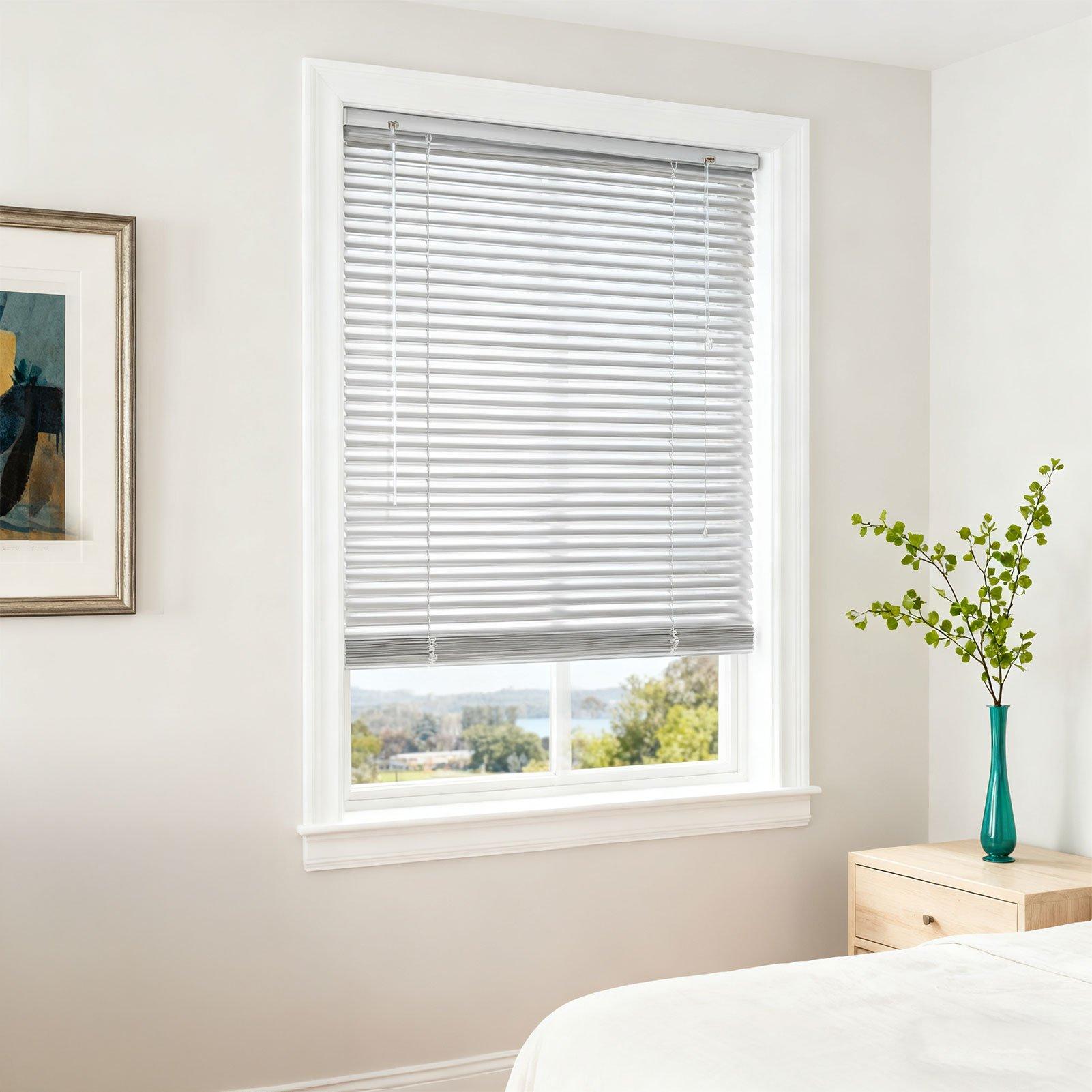 Life Ideas  2Pcs Aluminum Venetian Blinds - Silver - 70x130cm
