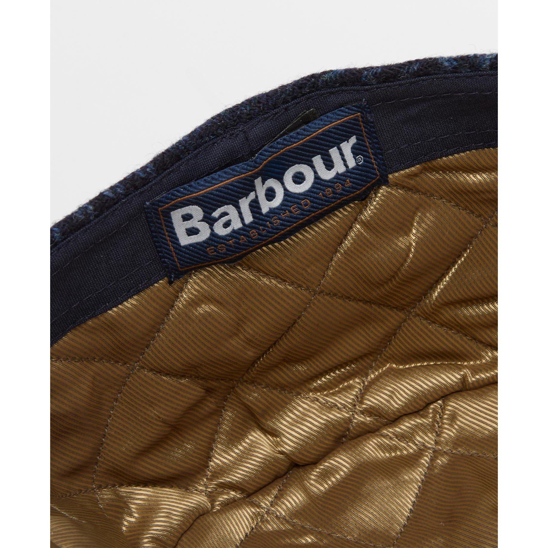 Navy - Barbour - Men's Deveron Flat Cap - 4