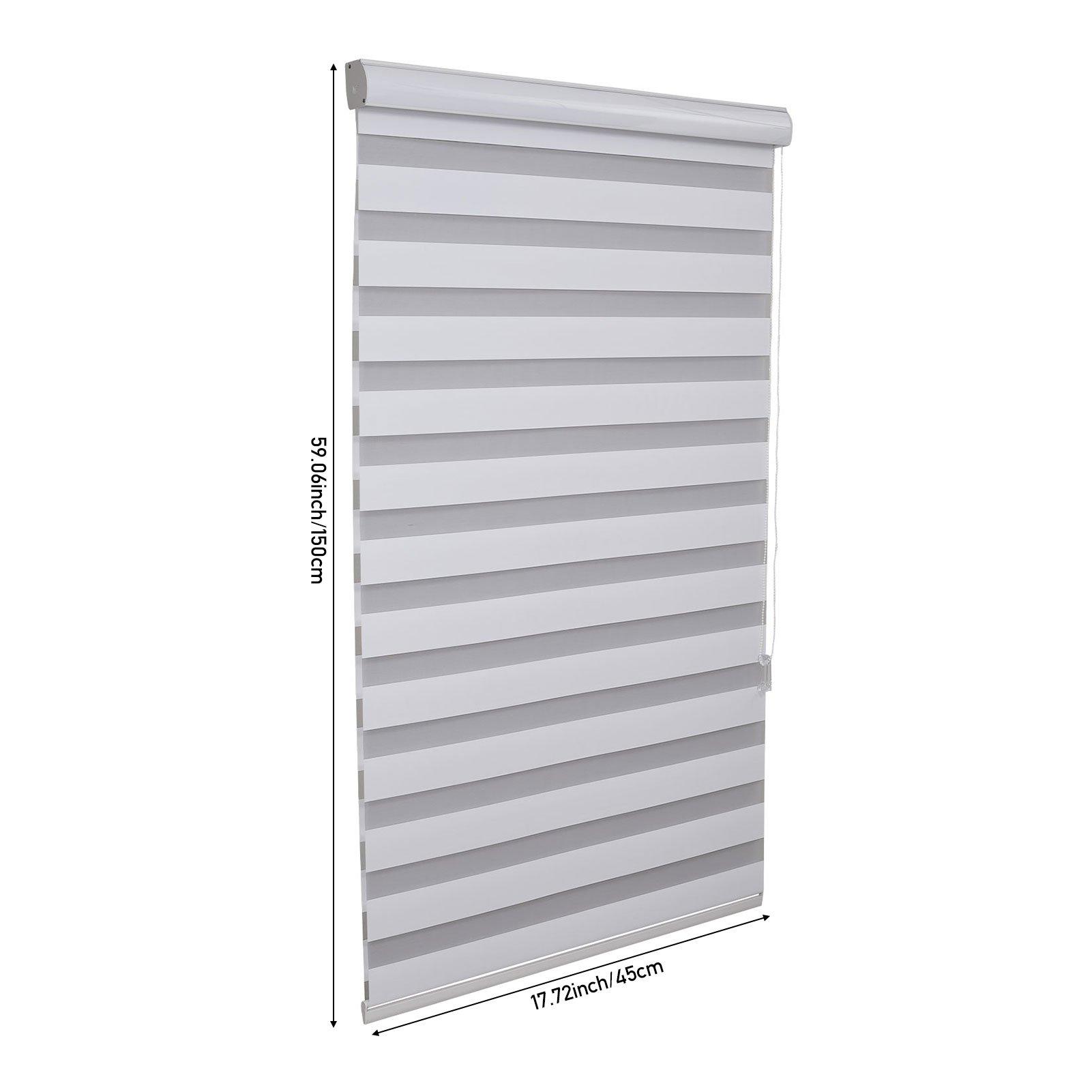 White - LIFE IDEAS - Zebra Roller Shades Blinds - 2
