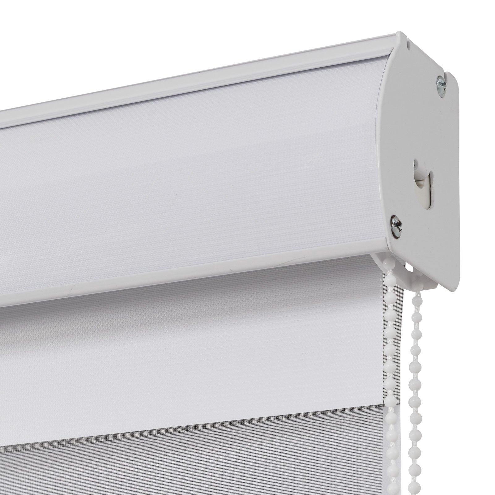 White - LIFE IDEAS - Zebra Roller Shades Blinds - 12