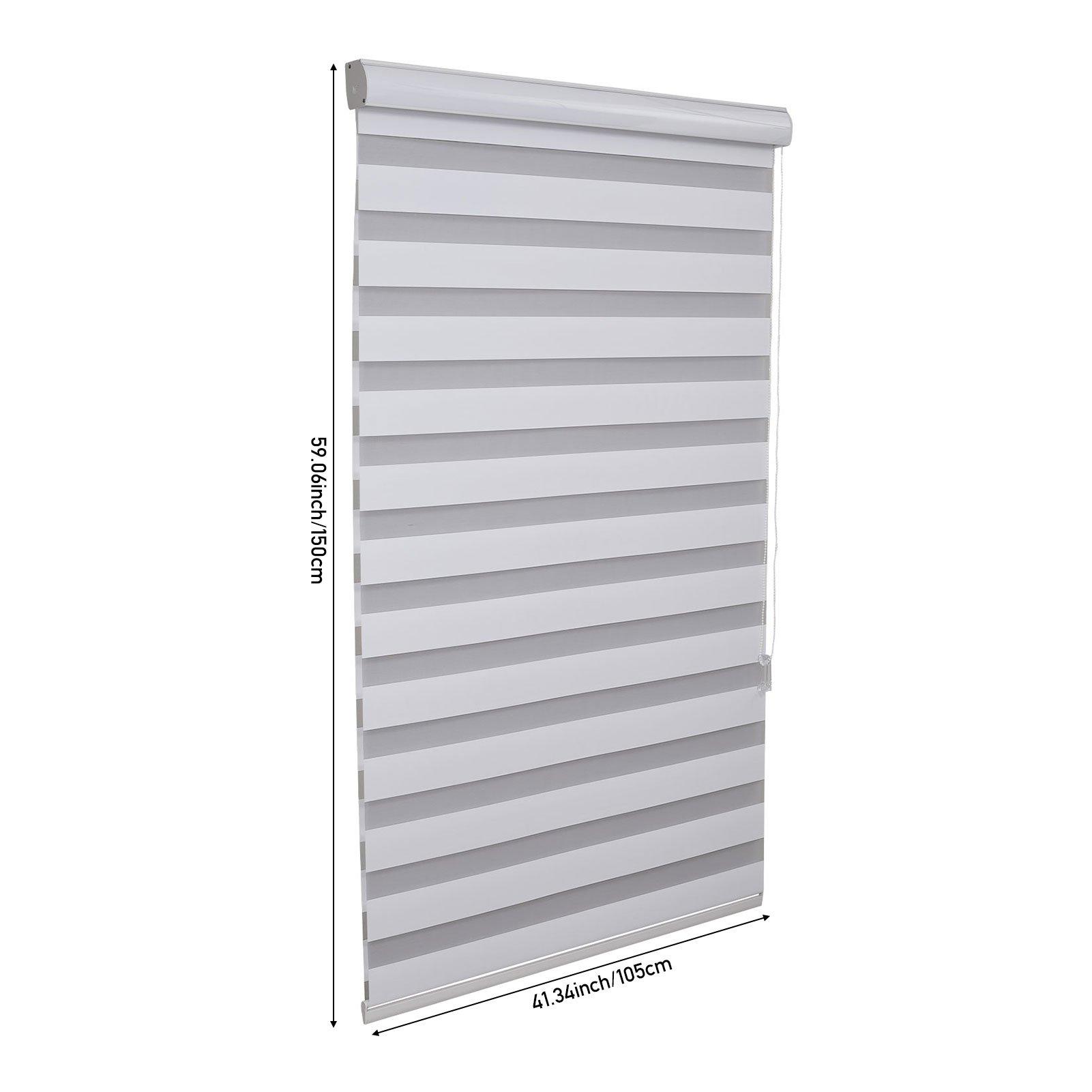 White - LIFE IDEAS - Zebra Roller Shades Blinds - 5