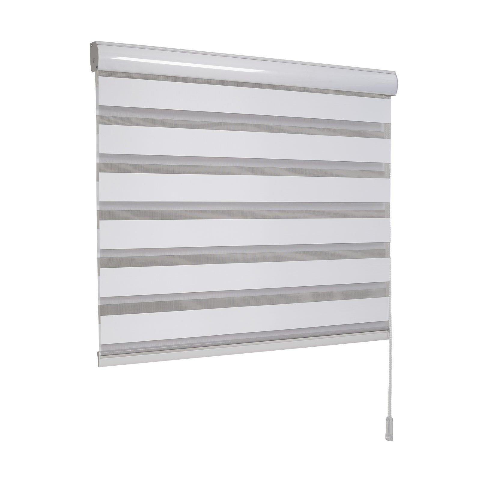 White - LIFE IDEAS - Zebra Roller Shades Blinds - 9