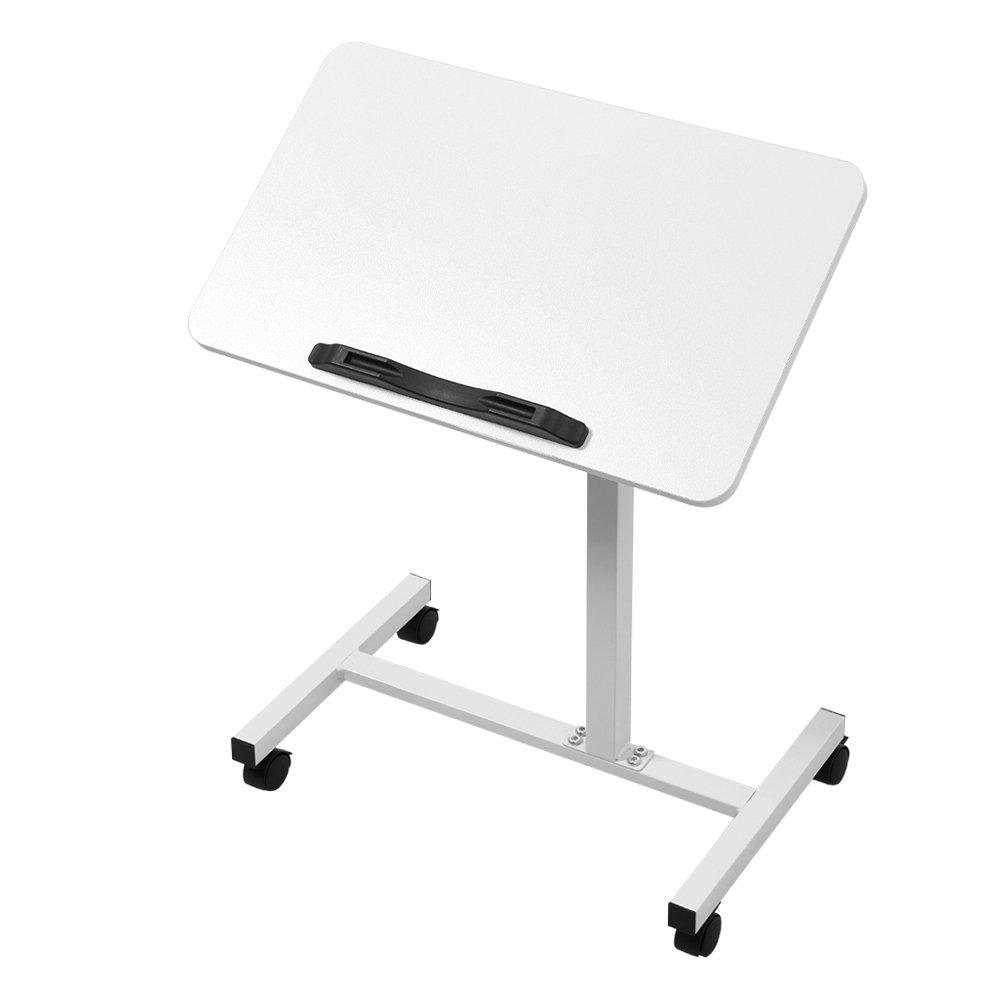 White - Kabinet UK - Height Adjustable Mobile Table with Castors - 1