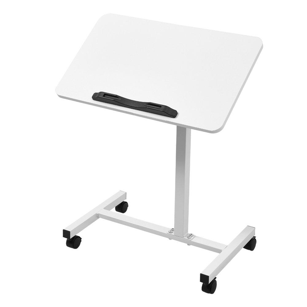 White - Kabinet UK - Height Adjustable Mobile Table with Castors - 4