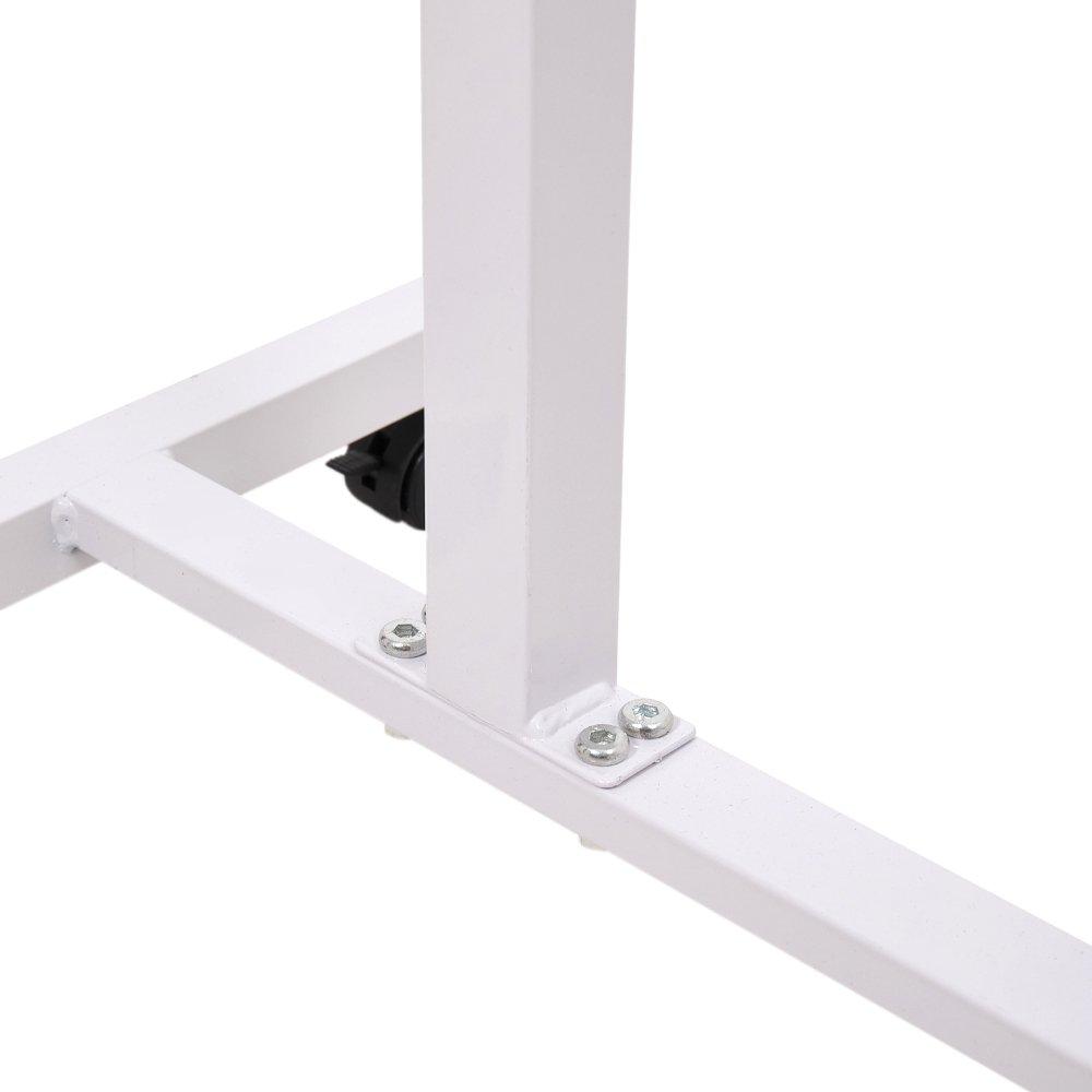 White - Kabinet UK - Height Adjustable Mobile Table with Castors - 5