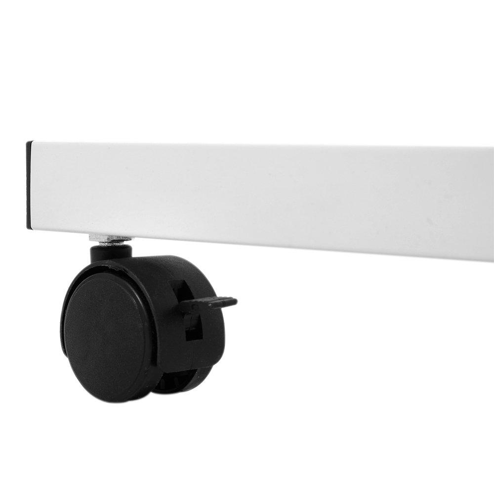 White - Kabinet UK - Height Adjustable Mobile Table with Castors - 6