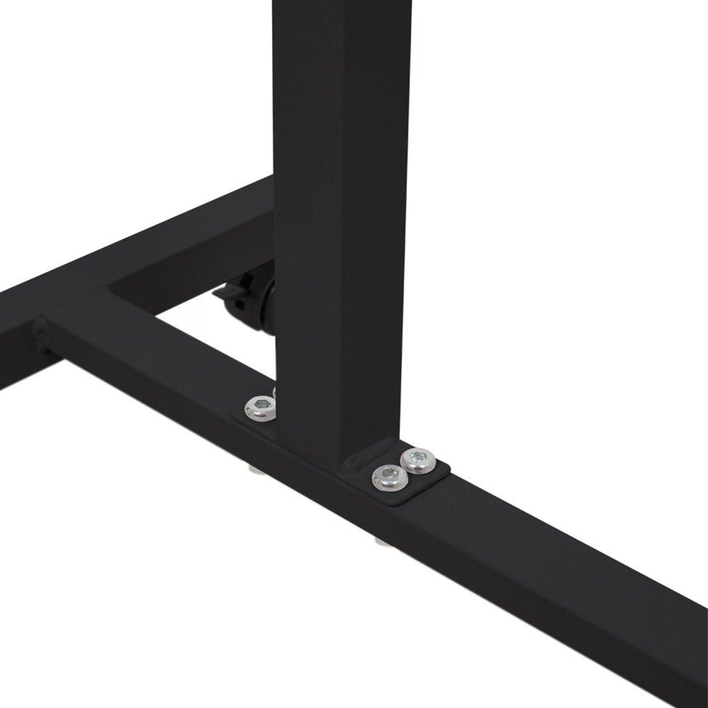 Black - Kabinet UK - Height Adjustable Mobile Table with Castors - 5