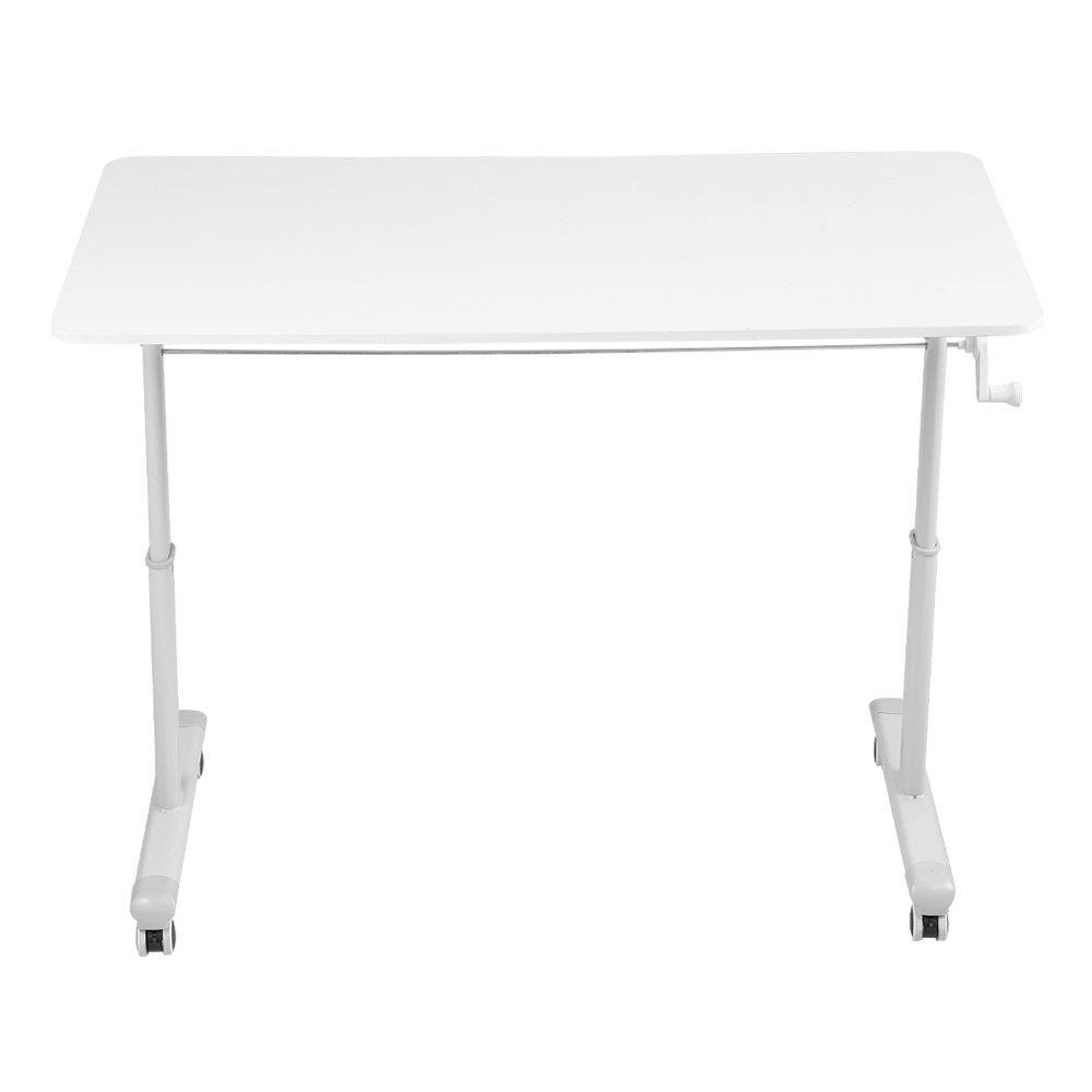 White - Kabinet UK - Height-Adjustable Computer Desk with Wheels - 4