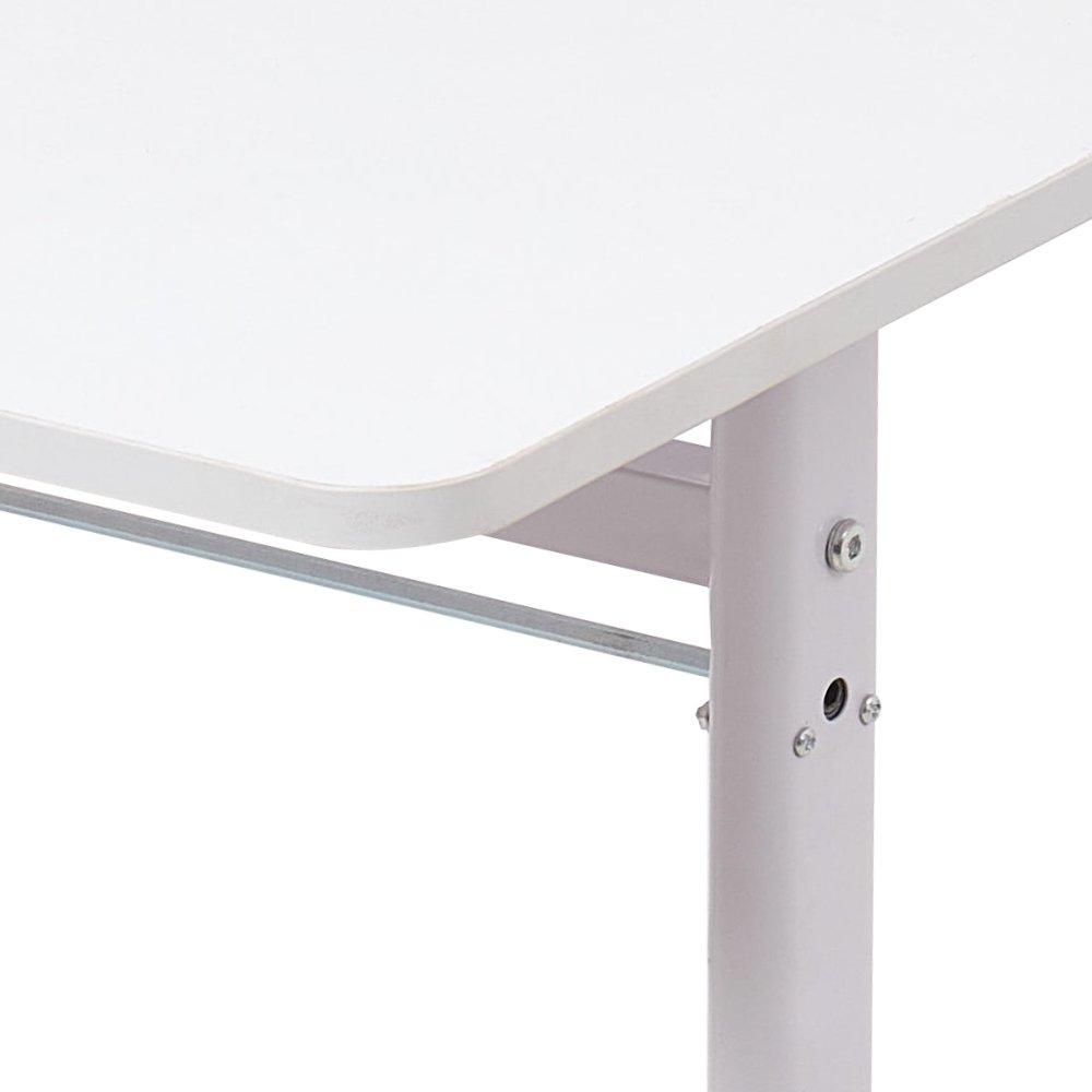 White - Kabinet UK - Height-Adjustable Computer Desk with Wheels - 8