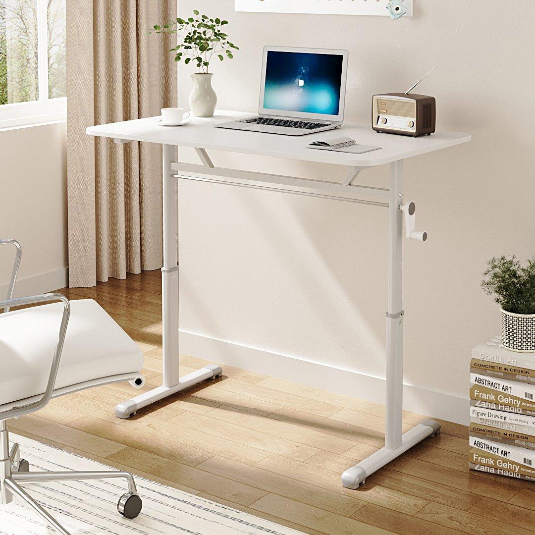 White - Kabinet UK - Manual Height-Adjustable Office Desk - 1