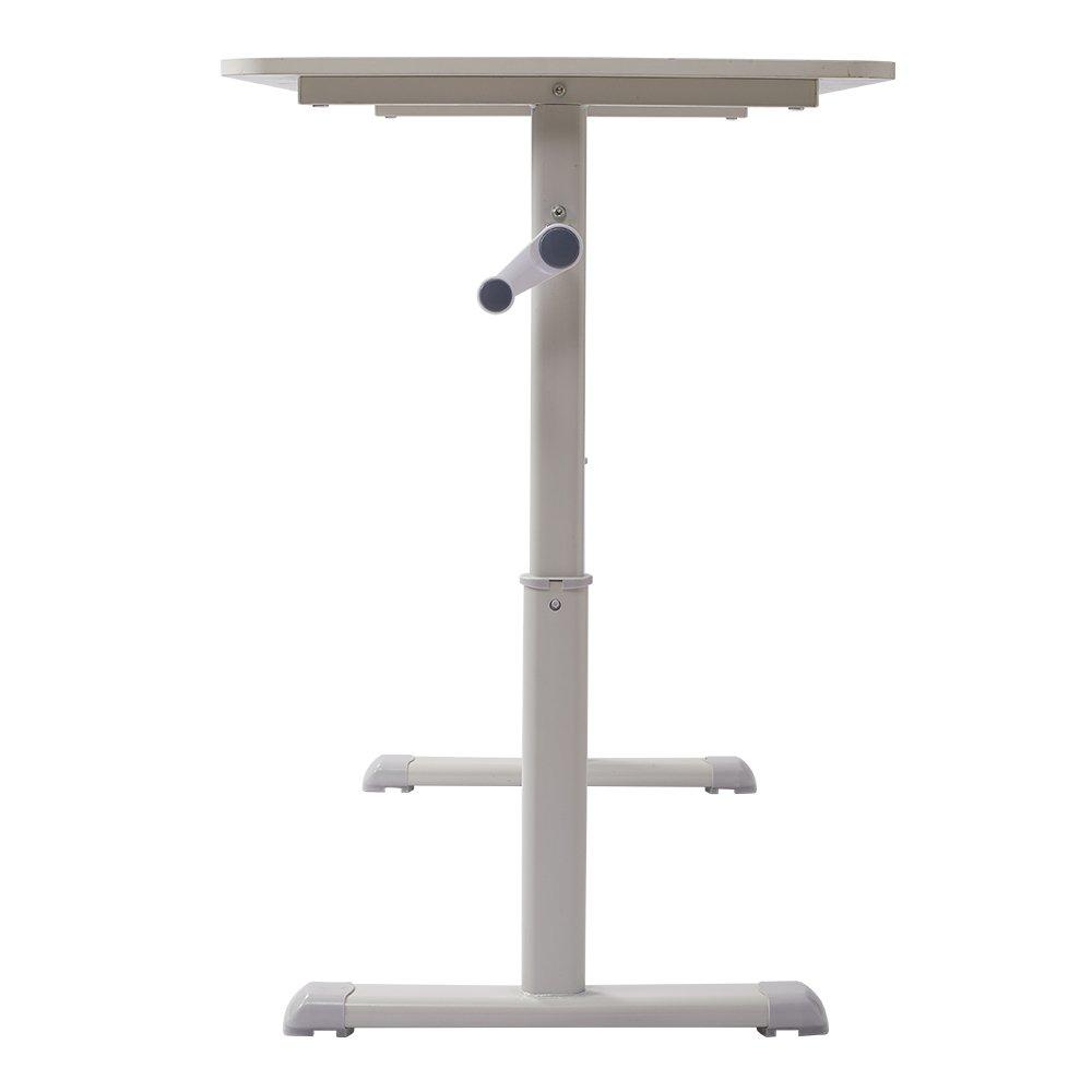 White - Kabinet UK - Manual Height-Adjustable Office Desk - 6