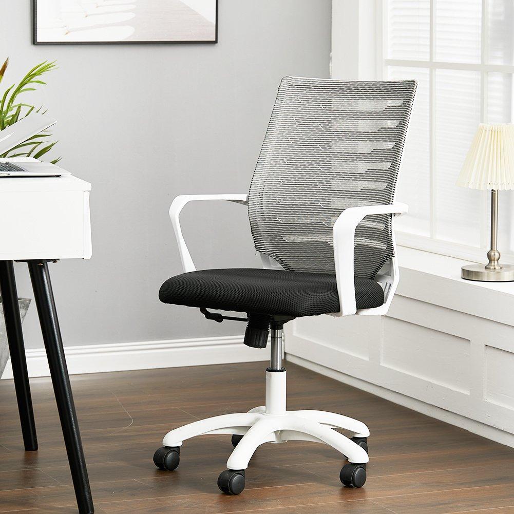 Grey/White - Kabinet UK - Ergonomic Mesh Office Chair - 1