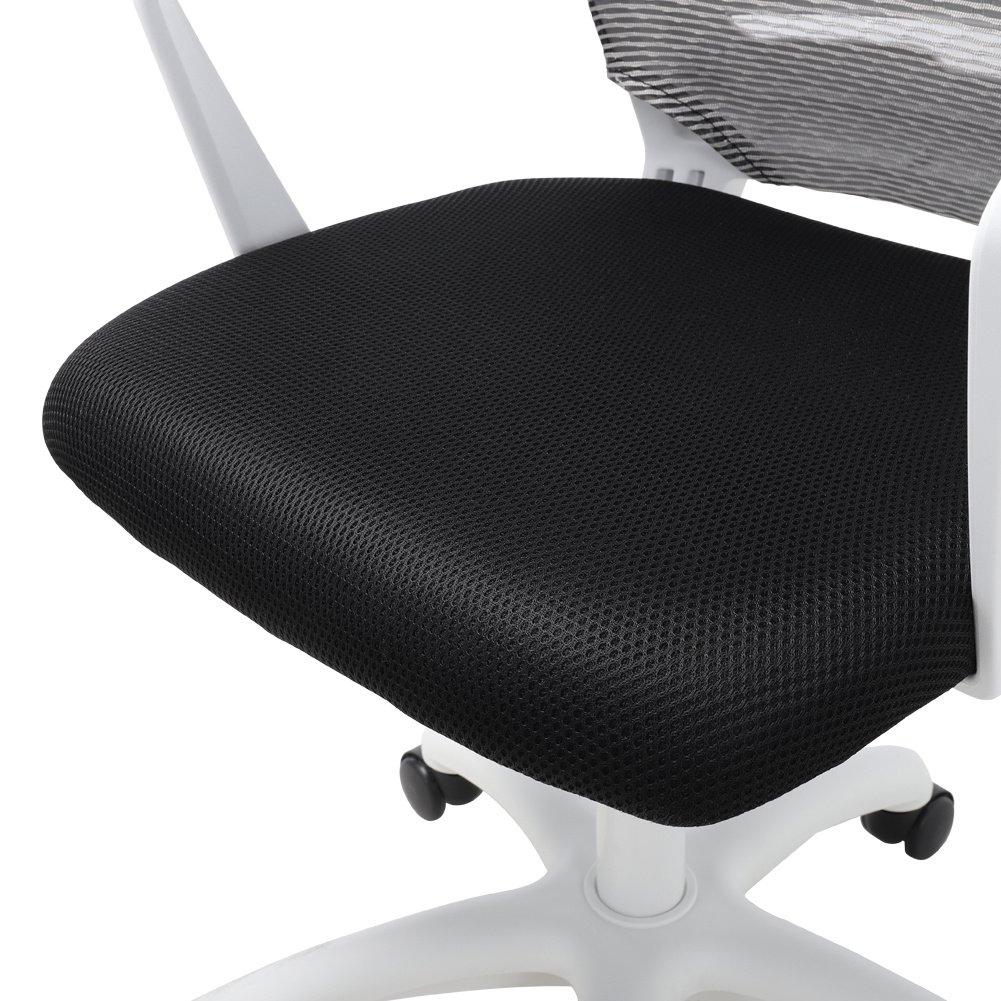 Grey/White - Kabinet UK - Ergonomic Mesh Office Chair - 8