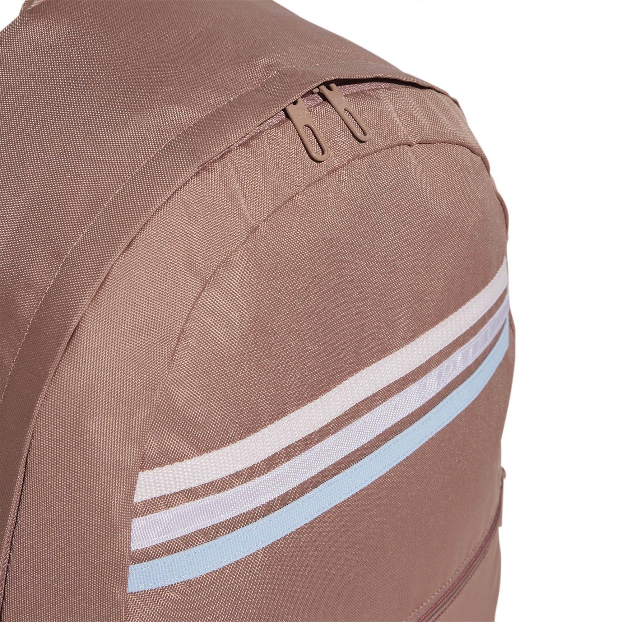 Warm Clay/White - adidas - Classic Back-to-School Stripes Backpack - 6