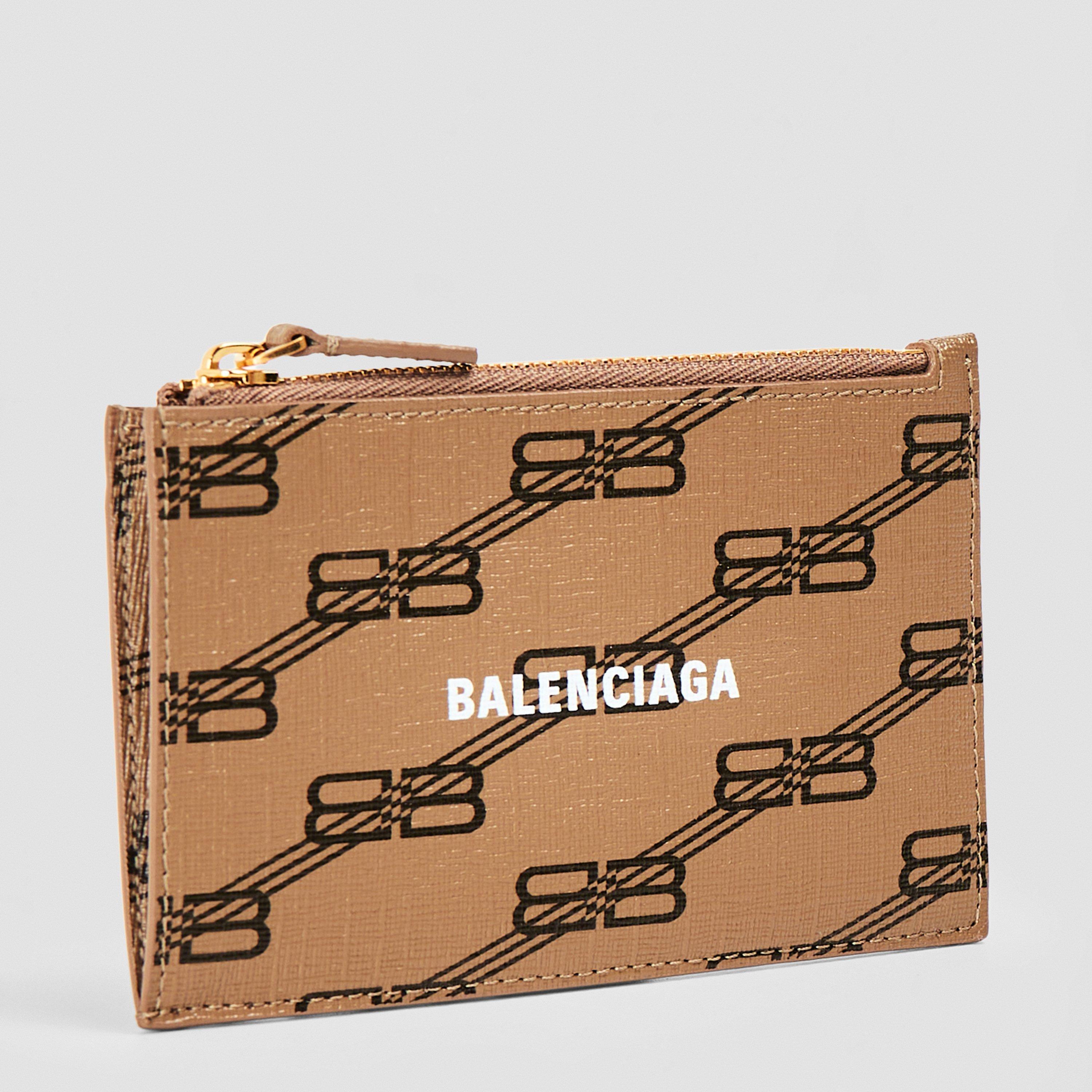 Beige/Brown - Balenciaga - Men's Card Holder - 3