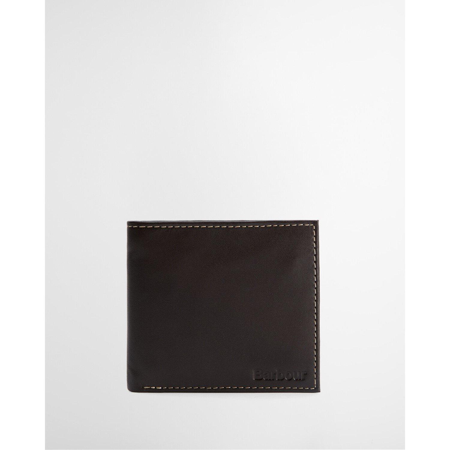 Brown/Tan - Barbour - Men's Elvington Leather Billfold Wallet - 1
