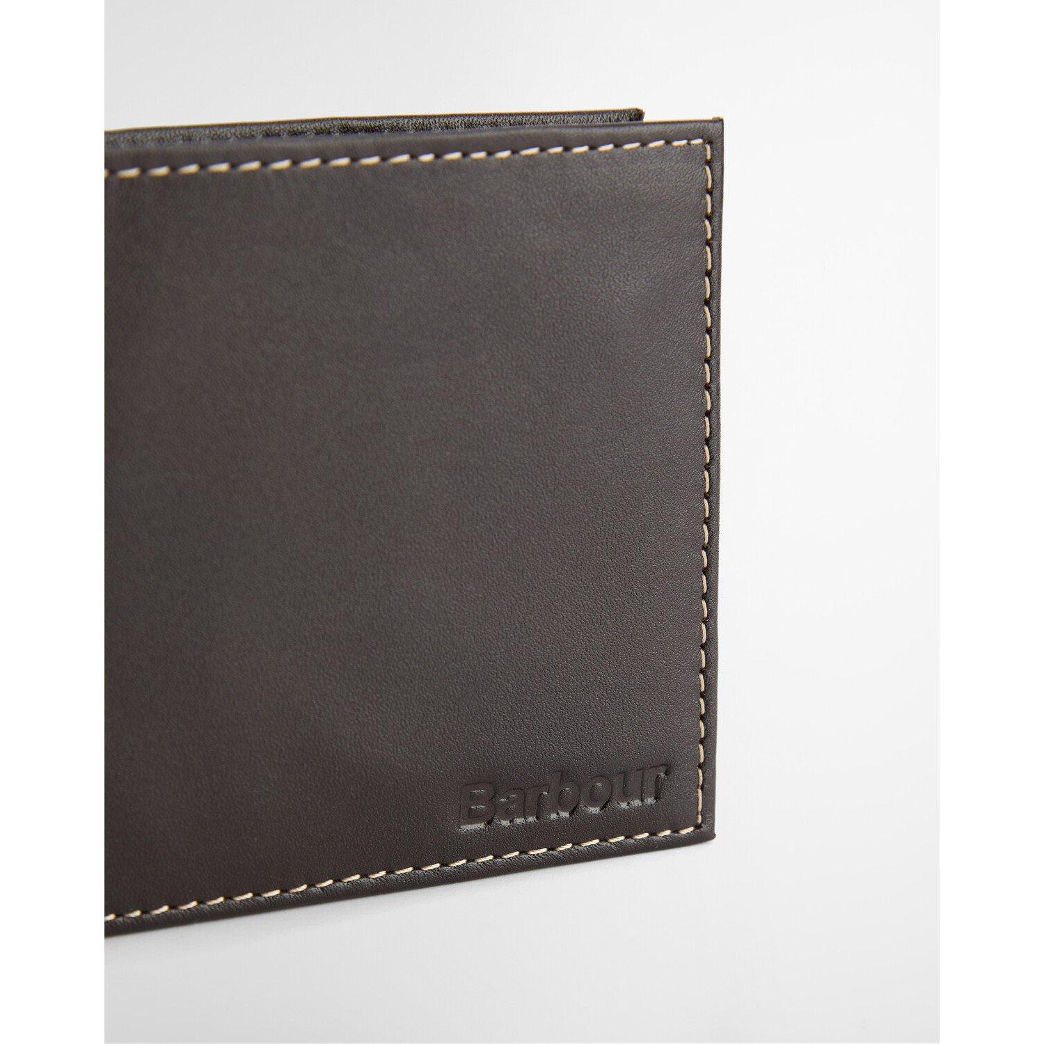 Brown/Tan - Barbour - Men's Elvington Leather Billfold Wallet - 4
