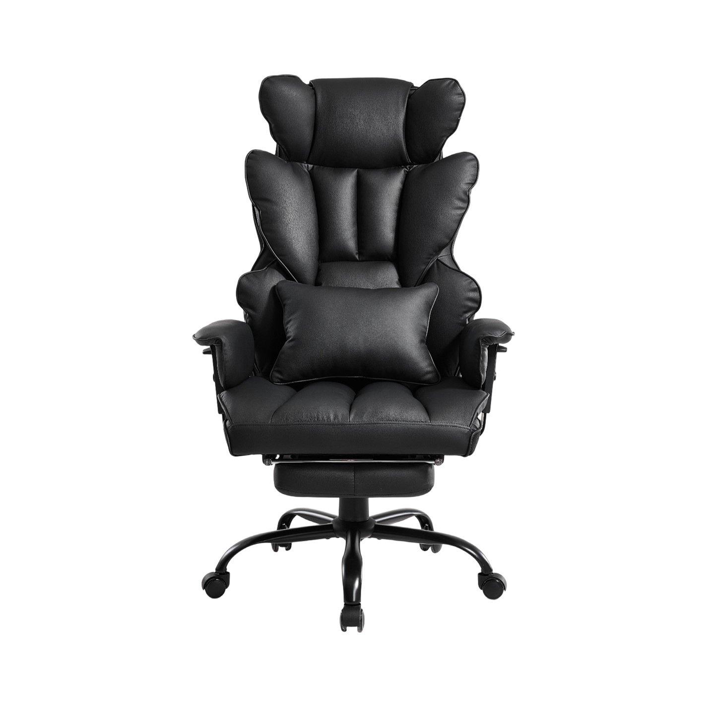 Black - Kabinet UK - High Back Office Chair with Footrest - 3