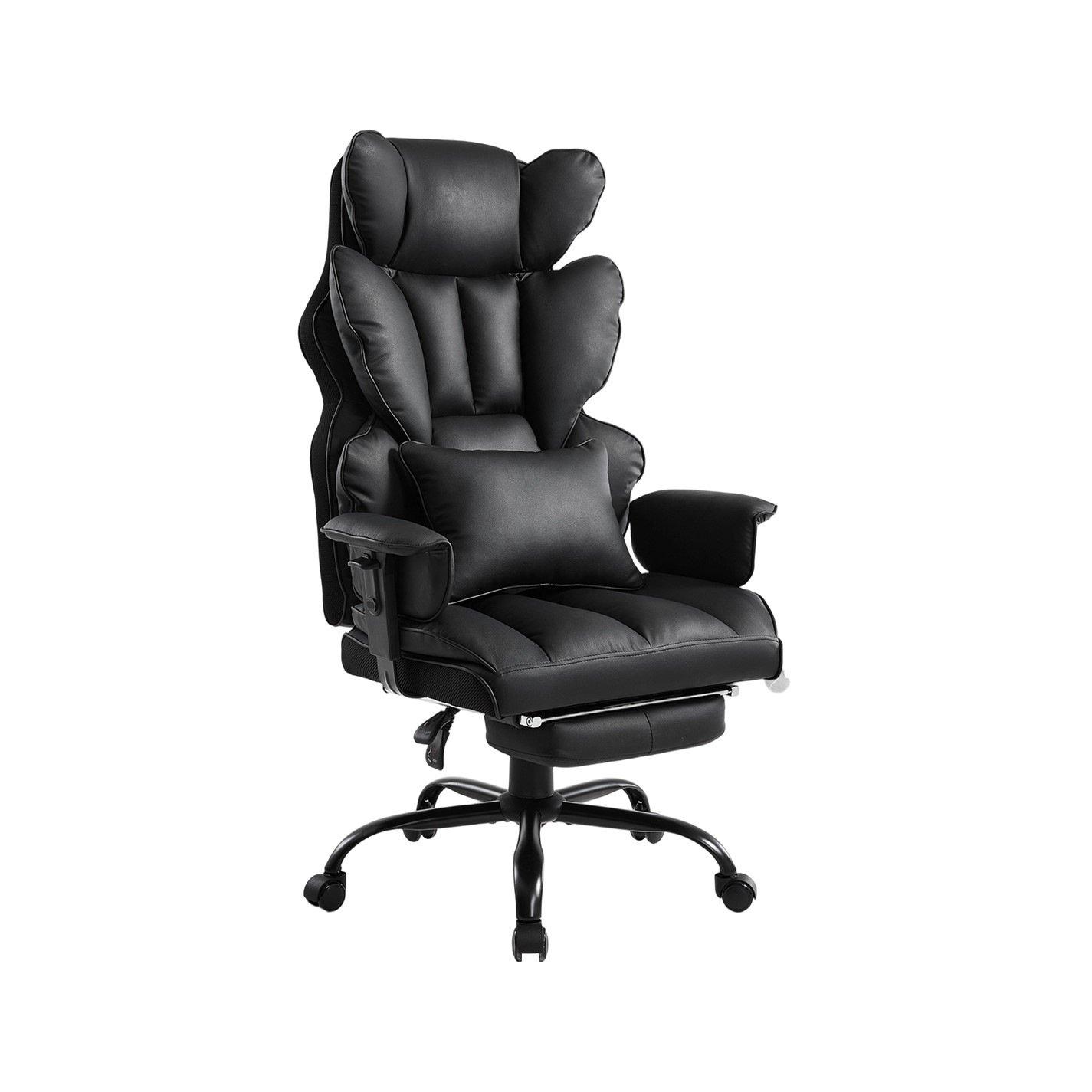 Black - Kabinet UK - High Back Office Chair with Footrest - 4