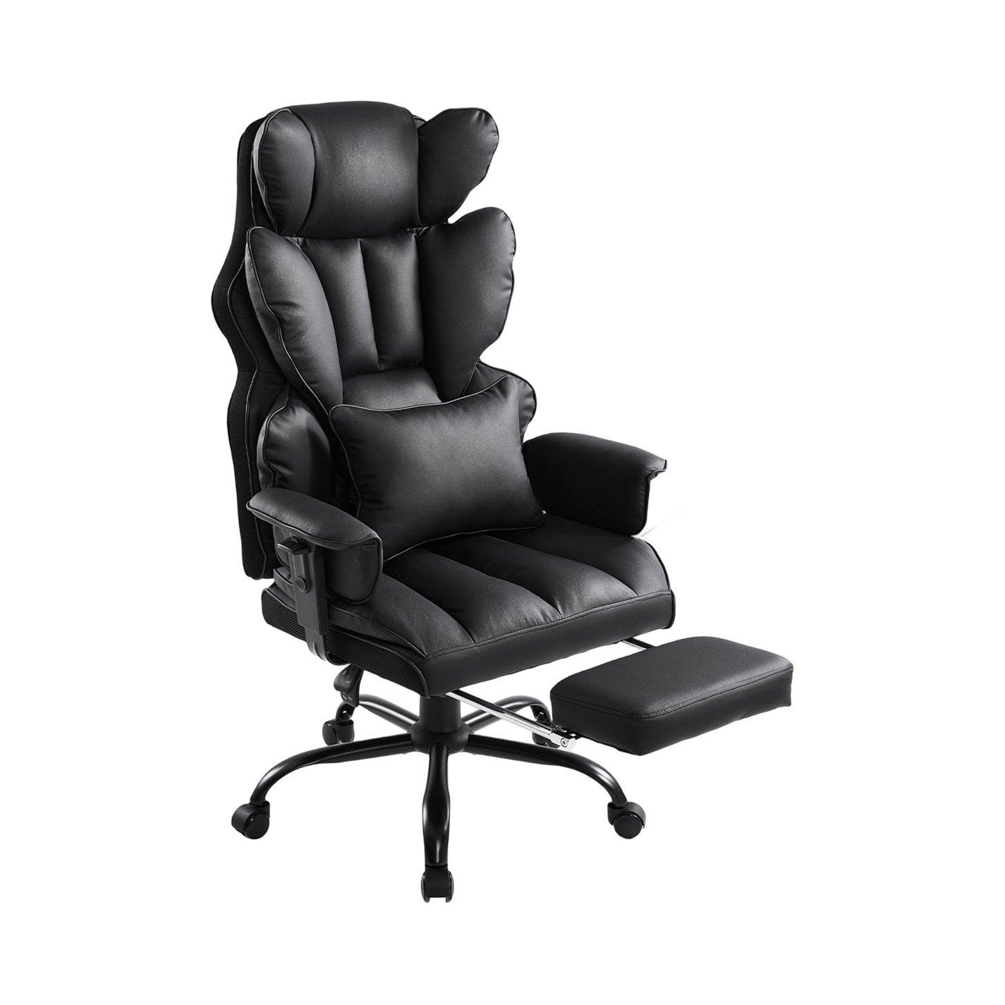 Black - Kabinet UK - High Back Office Chair with Footrest - 5