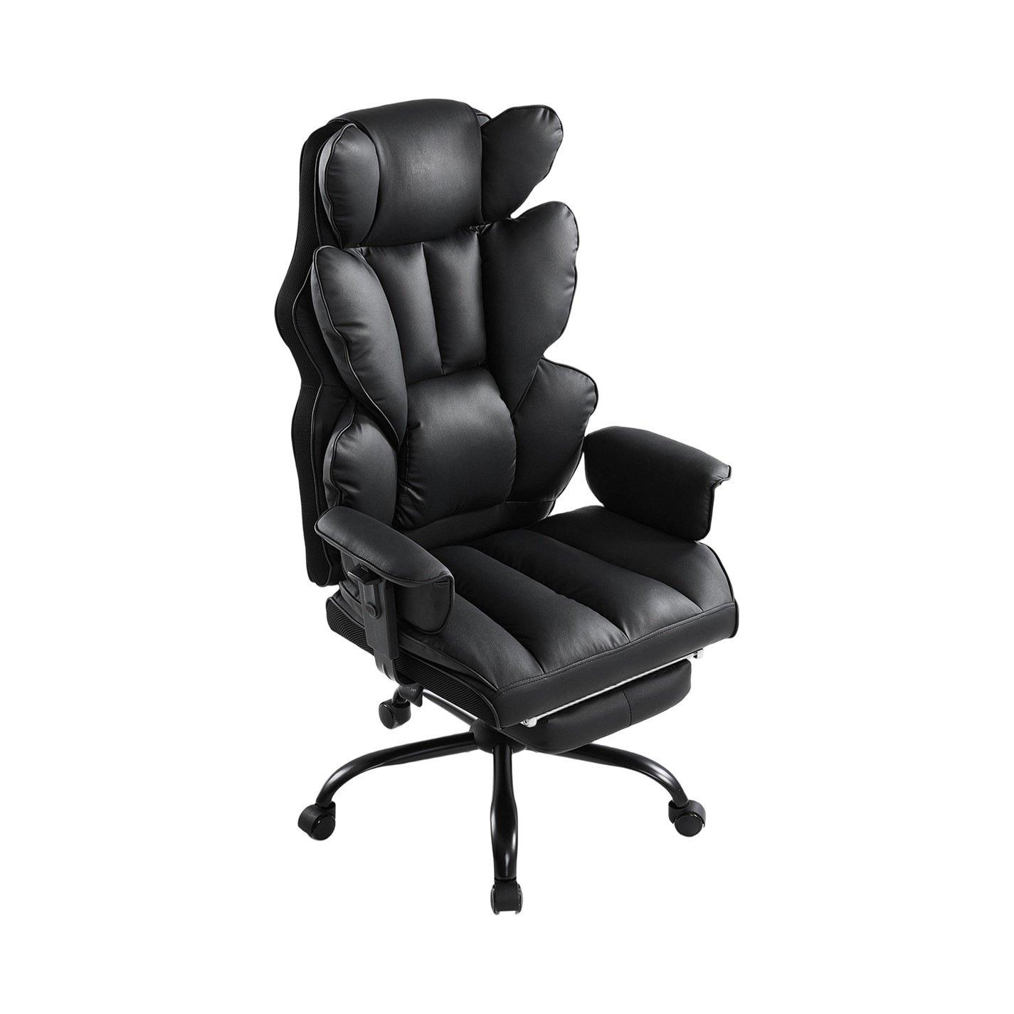 Black - Kabinet UK - High Back Office Chair with Footrest - 6