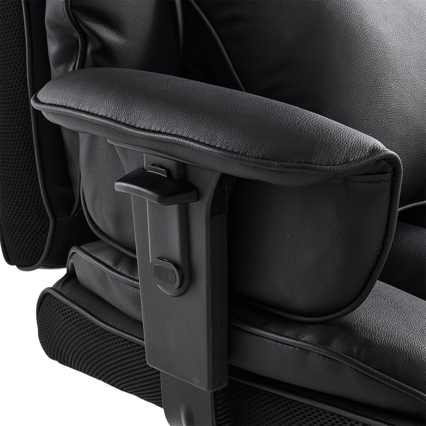 Black - Kabinet UK - High Back Office Chair with Footrest - 7