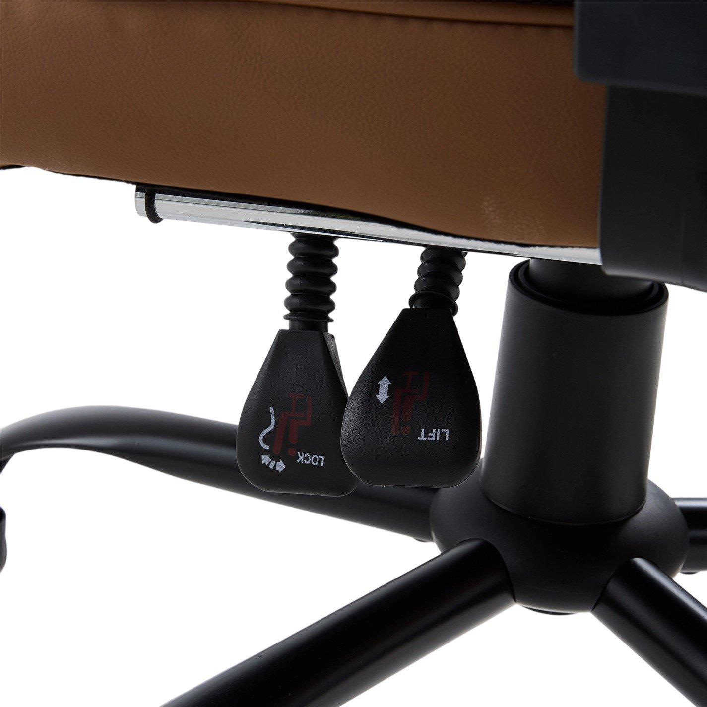 Brown - Kabinet UK - High Back Office Chair with Footrest - 8