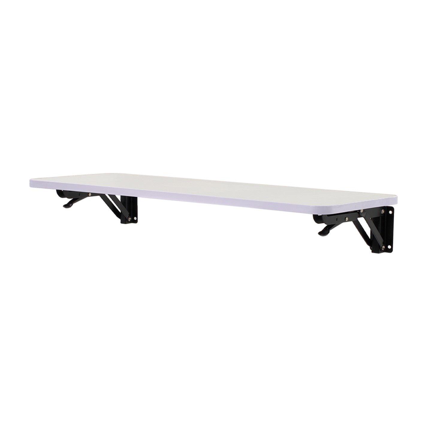 White - Kabinet UK - Wall-mounted Folding Table with Iron Brackets - 6