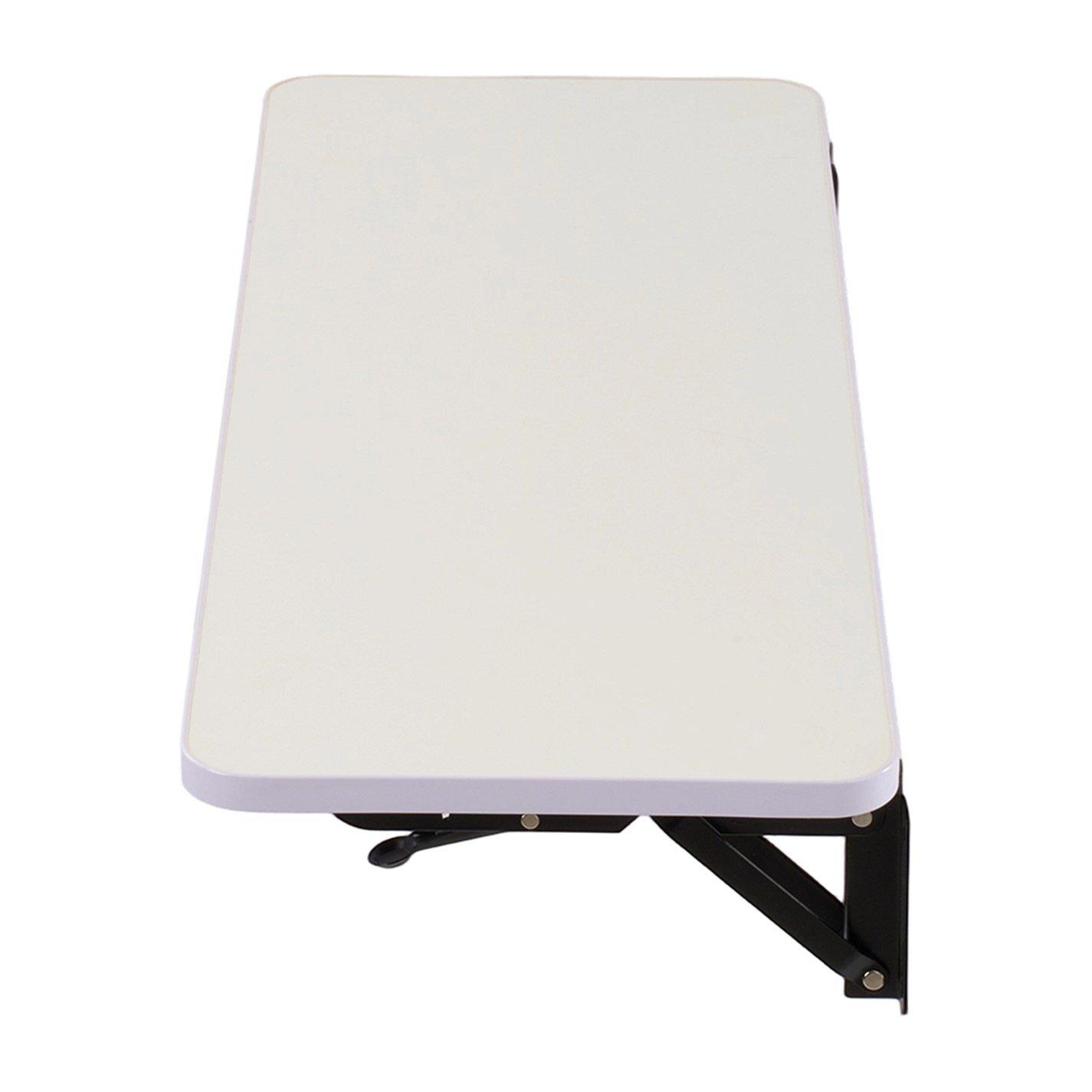 White - Kabinet UK - Wall-mounted Folding Table with Iron Brackets - 8