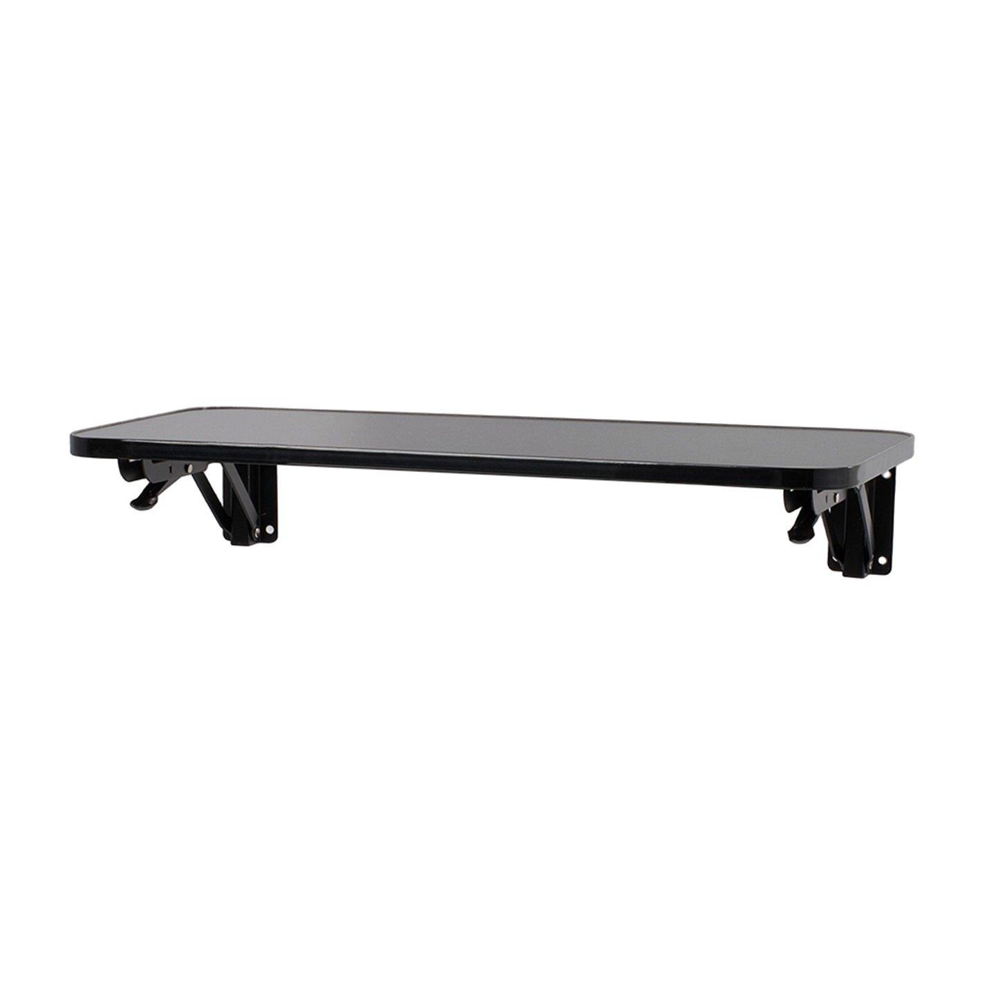 Black - Kabinet UK - Wall-mounted Folding Table with Iron Brackets - 5