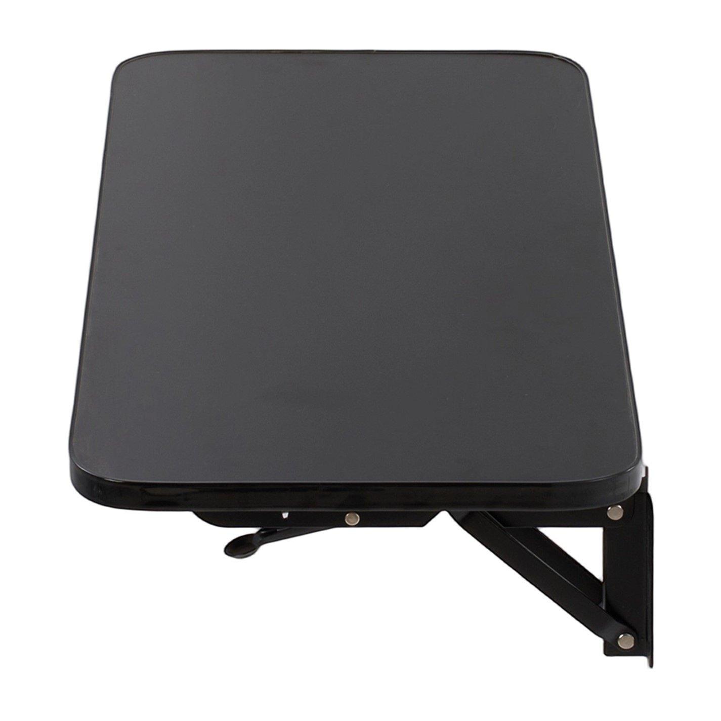 Black - Kabinet UK - Wall-mounted Folding Table with Iron Brackets - 7