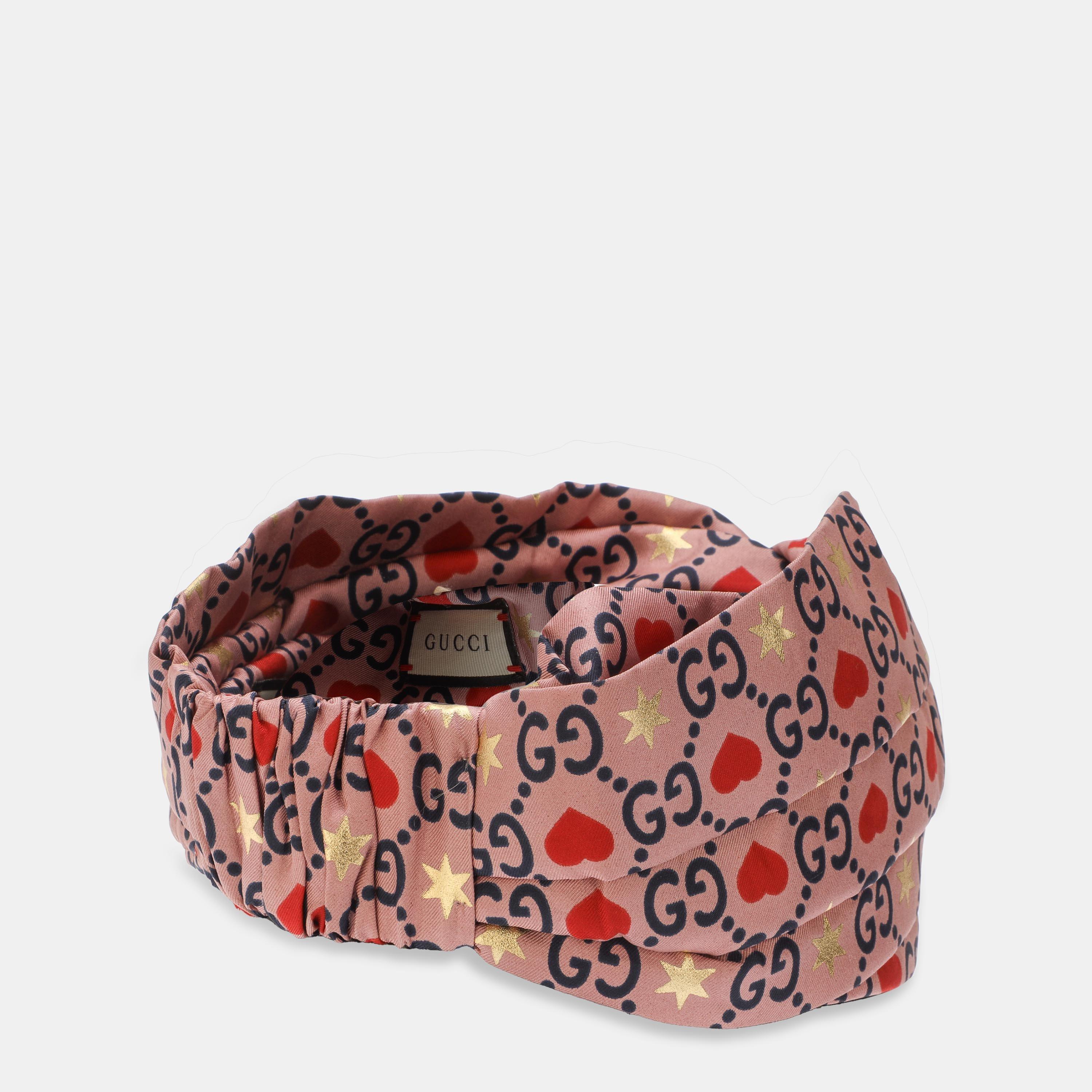 Pink/Blue - Gucci - Women's Silk Scarf - 2