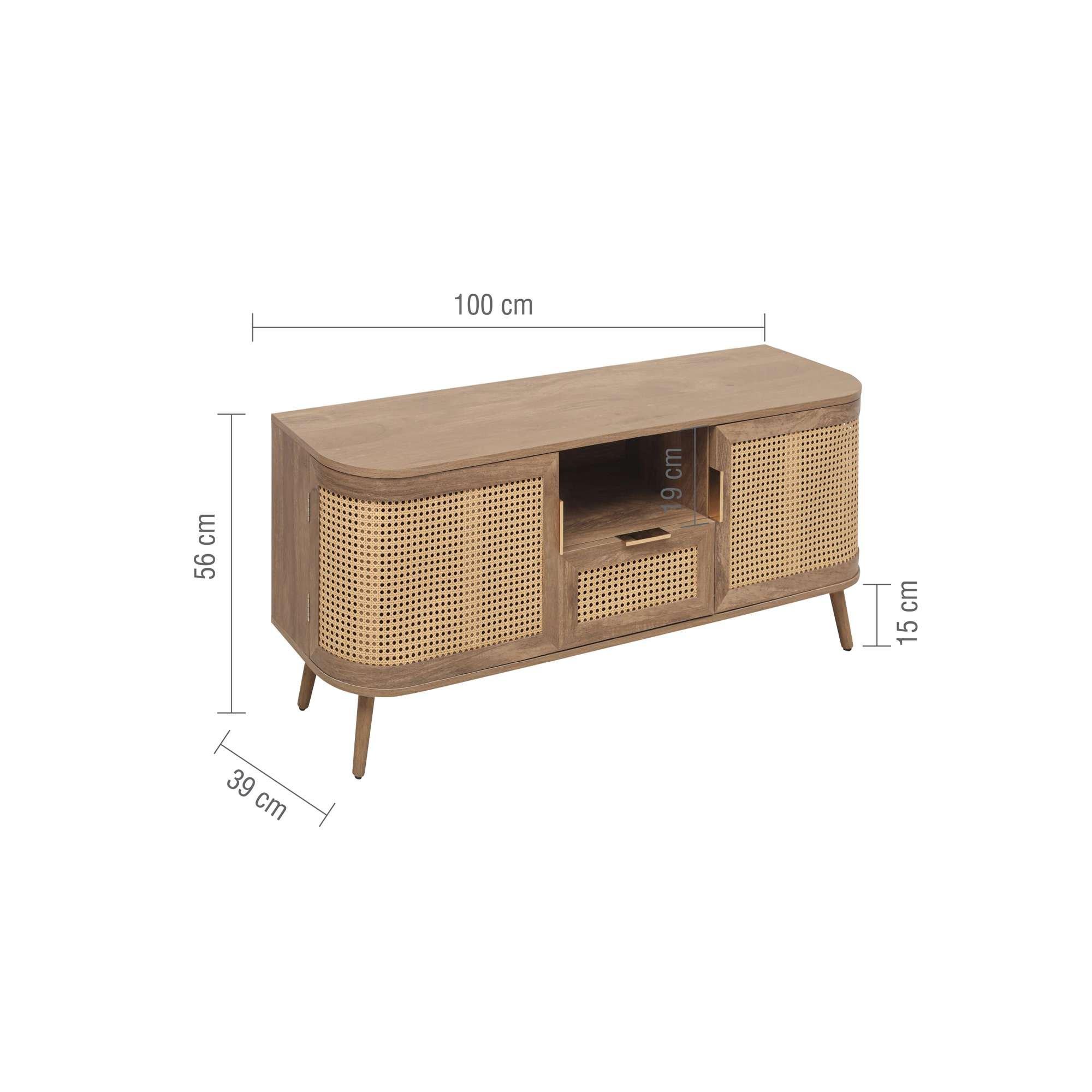 Brown - Birlea - Noah Small TV Unit - 10