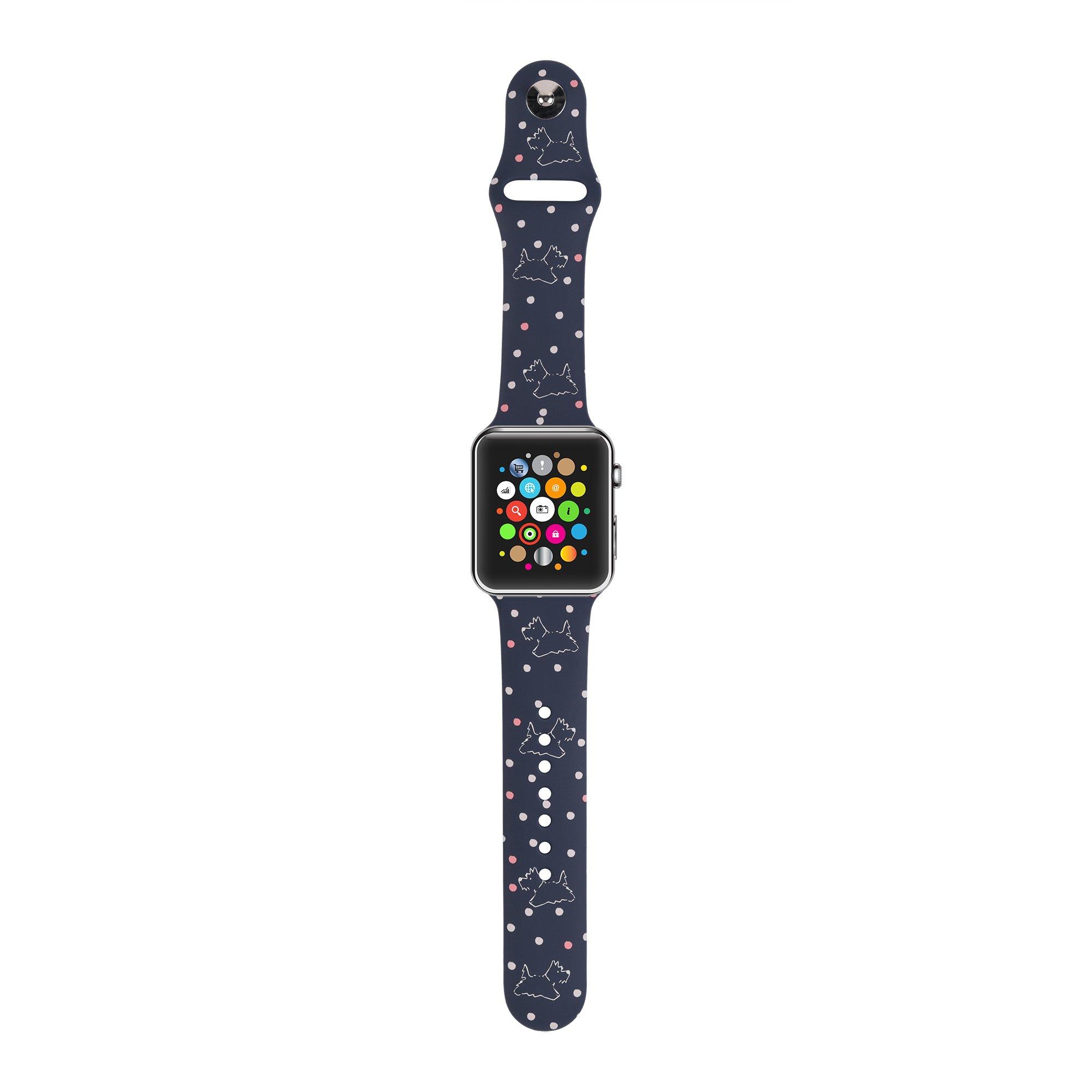 Deep Blue - Radley - Blue Printed Apple Watch Strap - 3