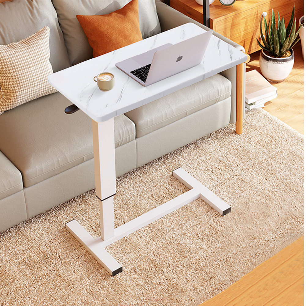White - Kabinet UK - Height-Adjustable Overbed Desk with Wheels - 1