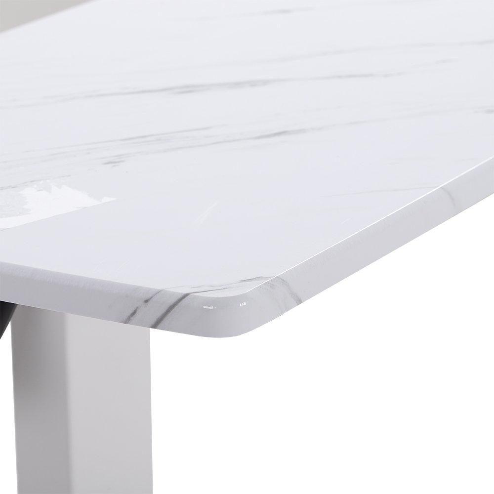 White - Kabinet UK - Height-Adjustable Overbed Desk with Wheels - 9