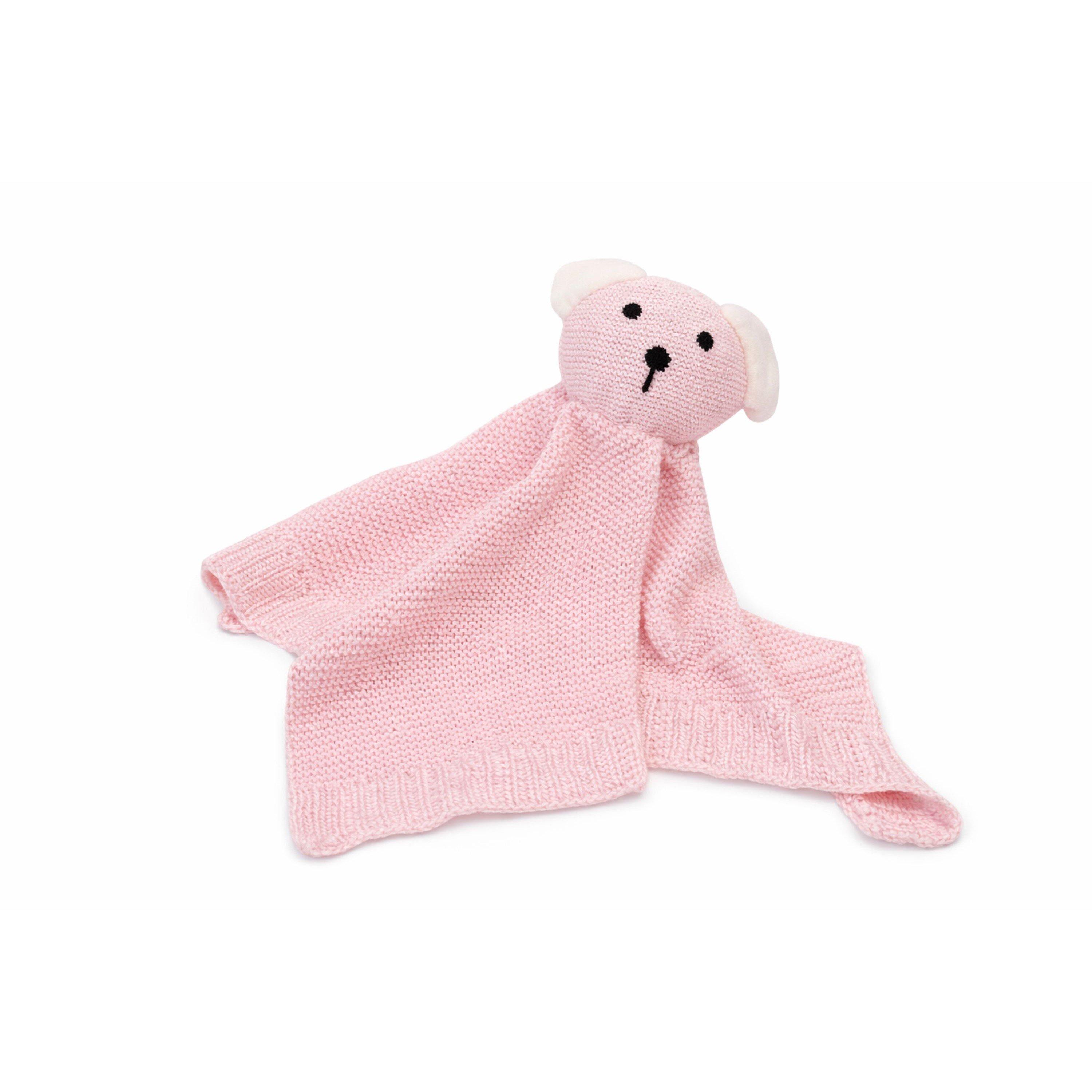Pink - Cute and Co - Cute & Co Baby Knitted Bamboo Comforter - Teddy - 1