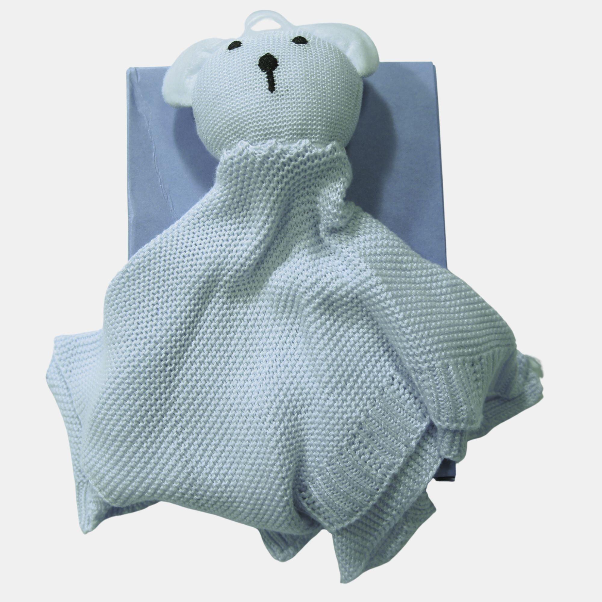 & Co Baby Knitted Bamboo Comforter - Teddy