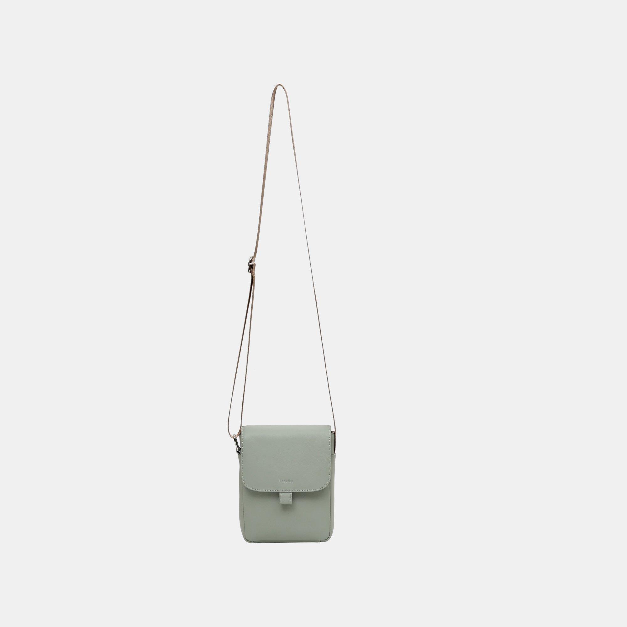 Firetrap Women's Leather Satchel Crossbody Bag - Sustained Grey
