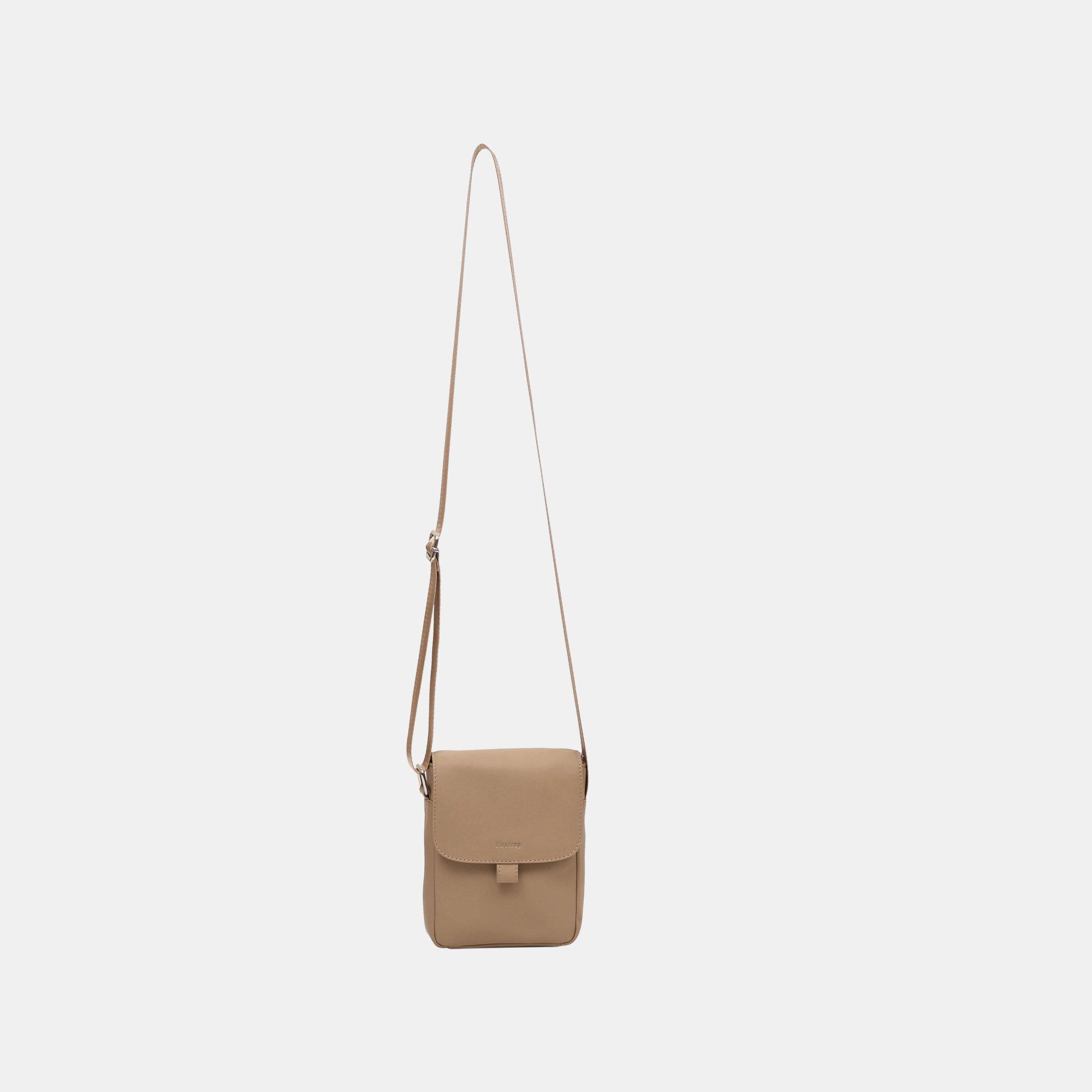 Firetrap Women's Leather Satchel Crossbody Bag - Classic Beige