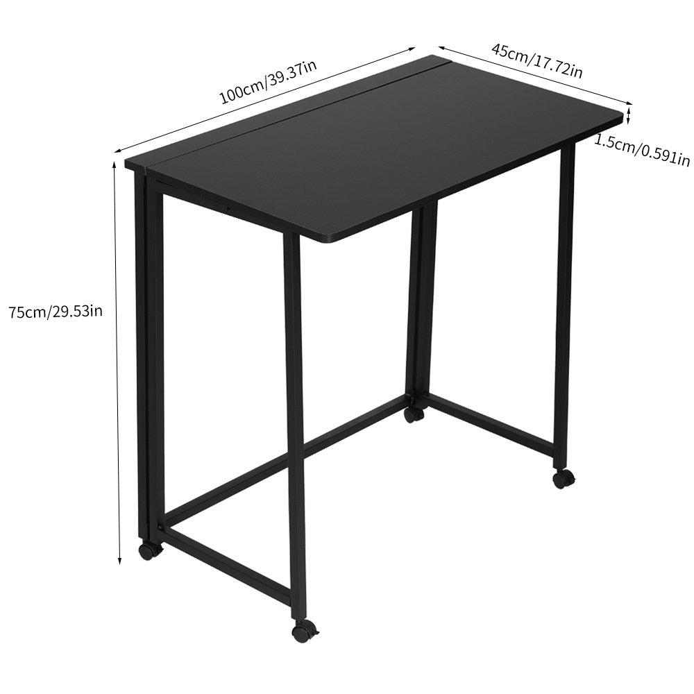 Black - Kabinet UK - Foldable Desk for Home Office and Study - 7