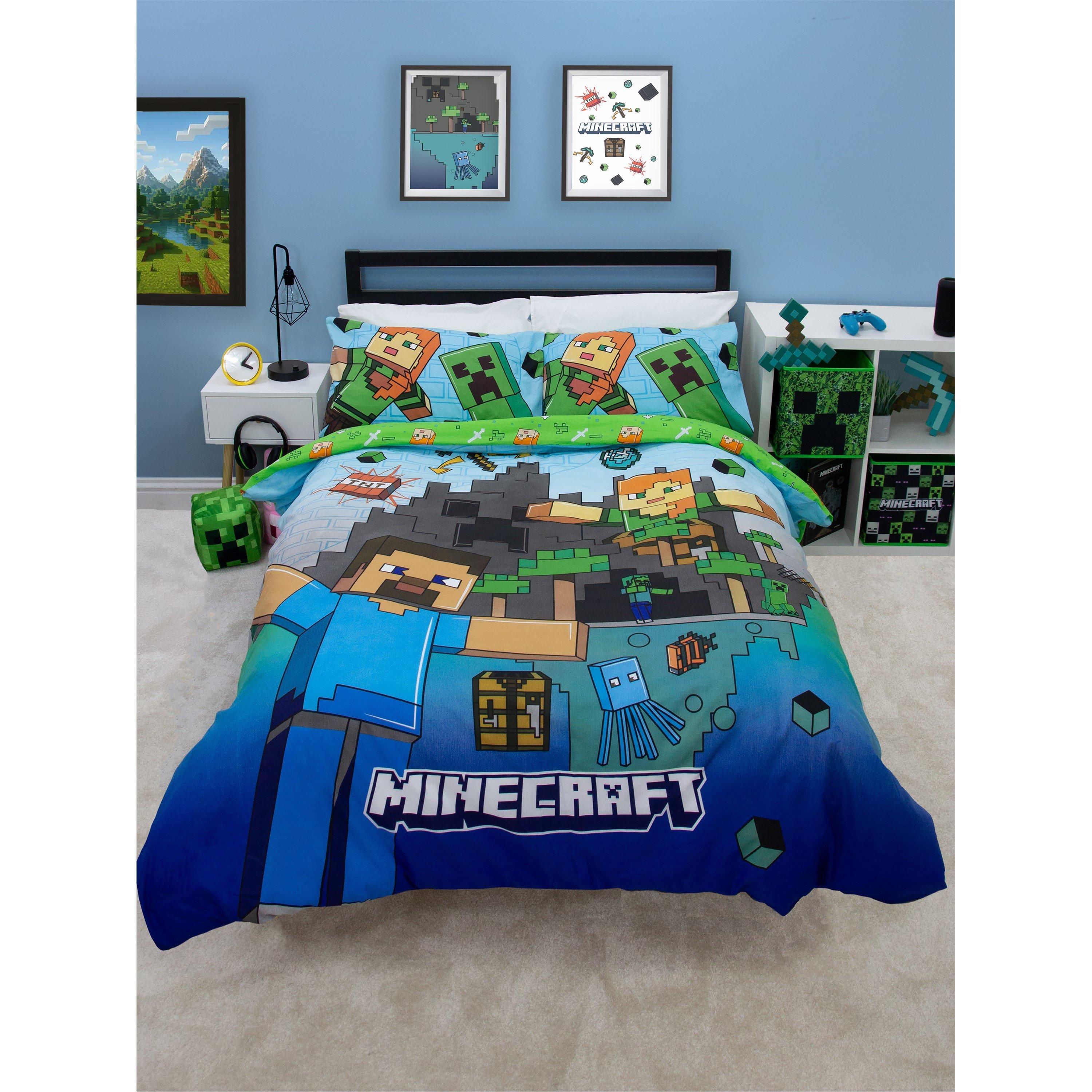 Multicolour - Minecraft - Minecraft Levels Double Panel Duvet - 1