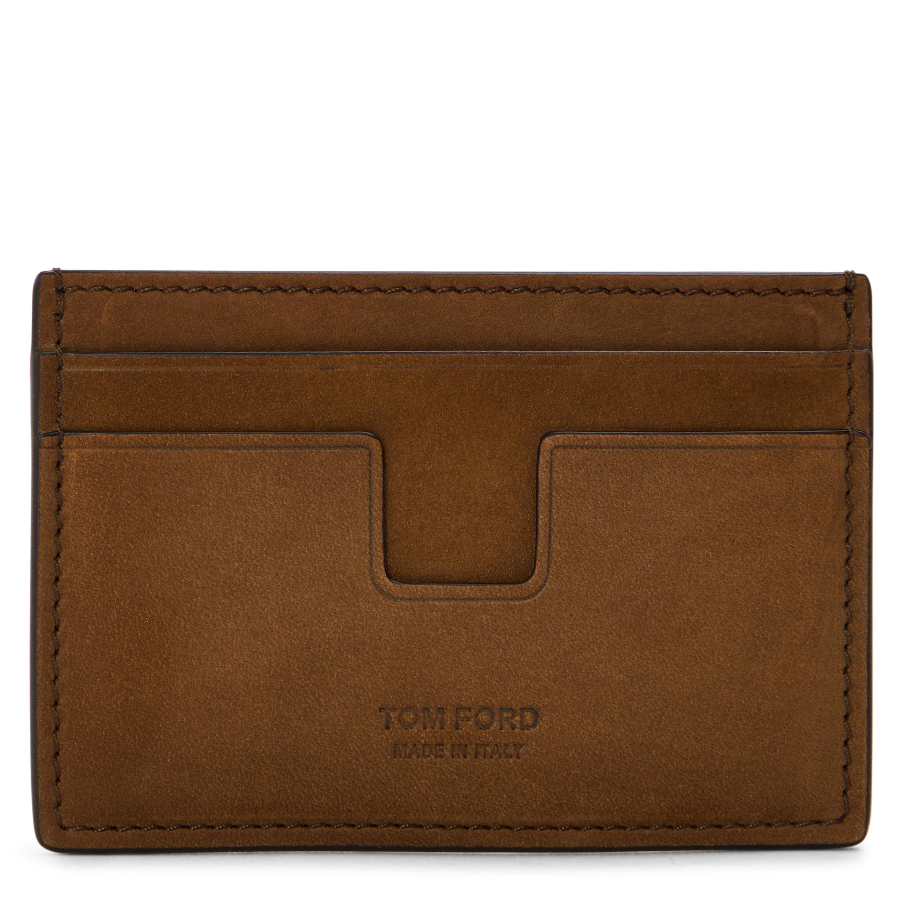 Tom Ford Men's Card Holder - Olive Brown