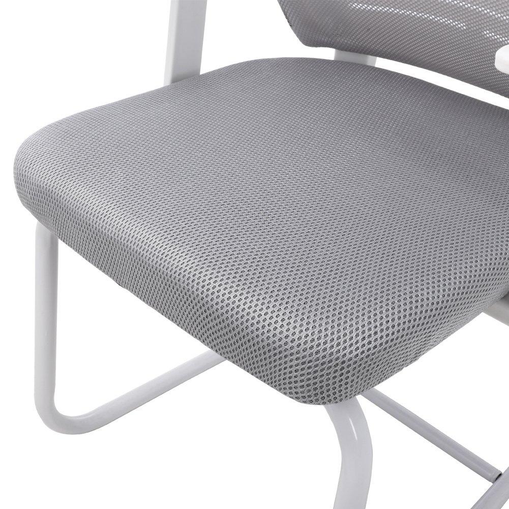 Grey/White - Kabinet UK - Comfortable Mesh Office Chair for Home & Office - 9