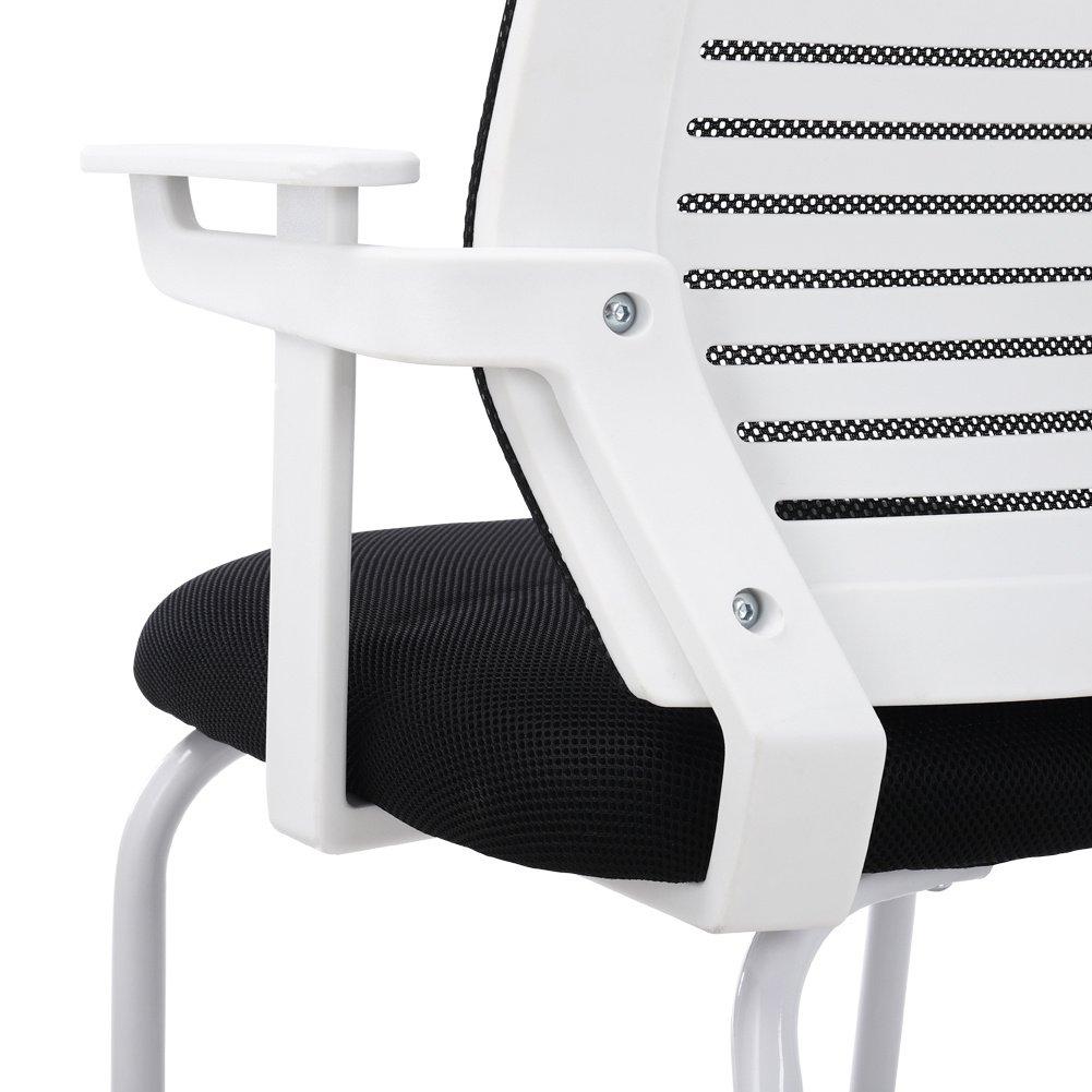 Black/White - Kabinet UK - Comfortable Mesh Office Chair for Home & Office - 8