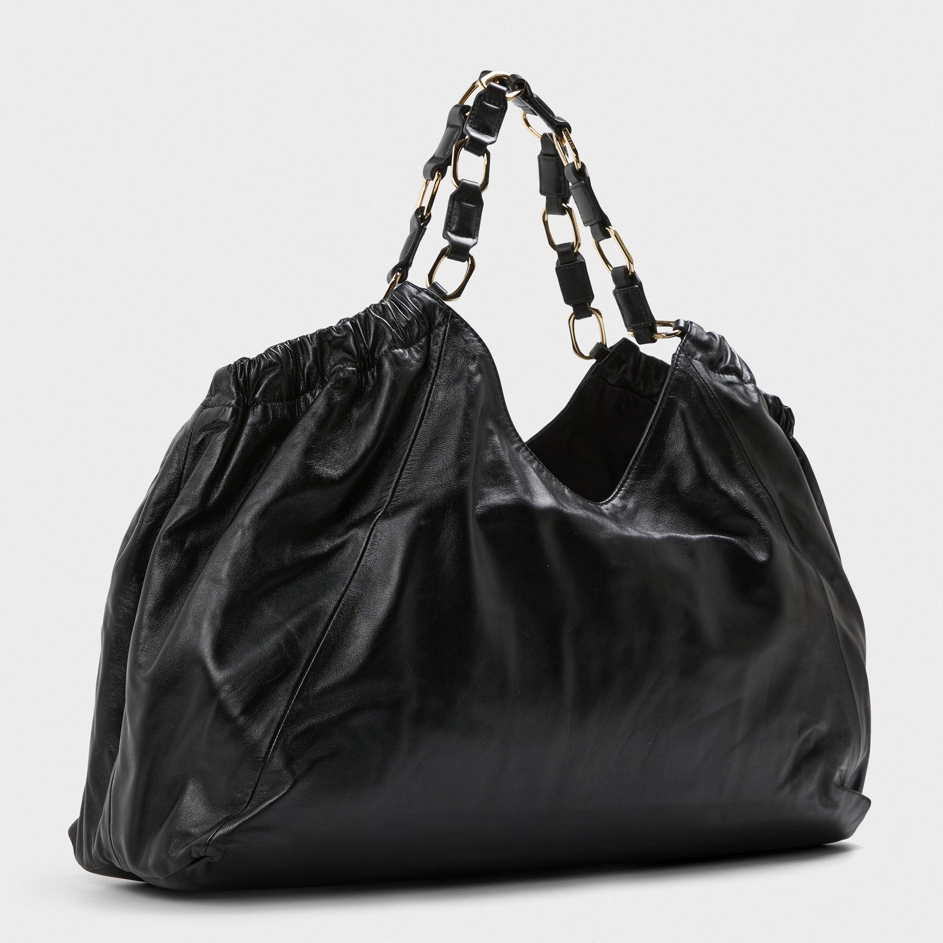  Black - Anine Bing - Womens Leather Kate Tote Bag - 2