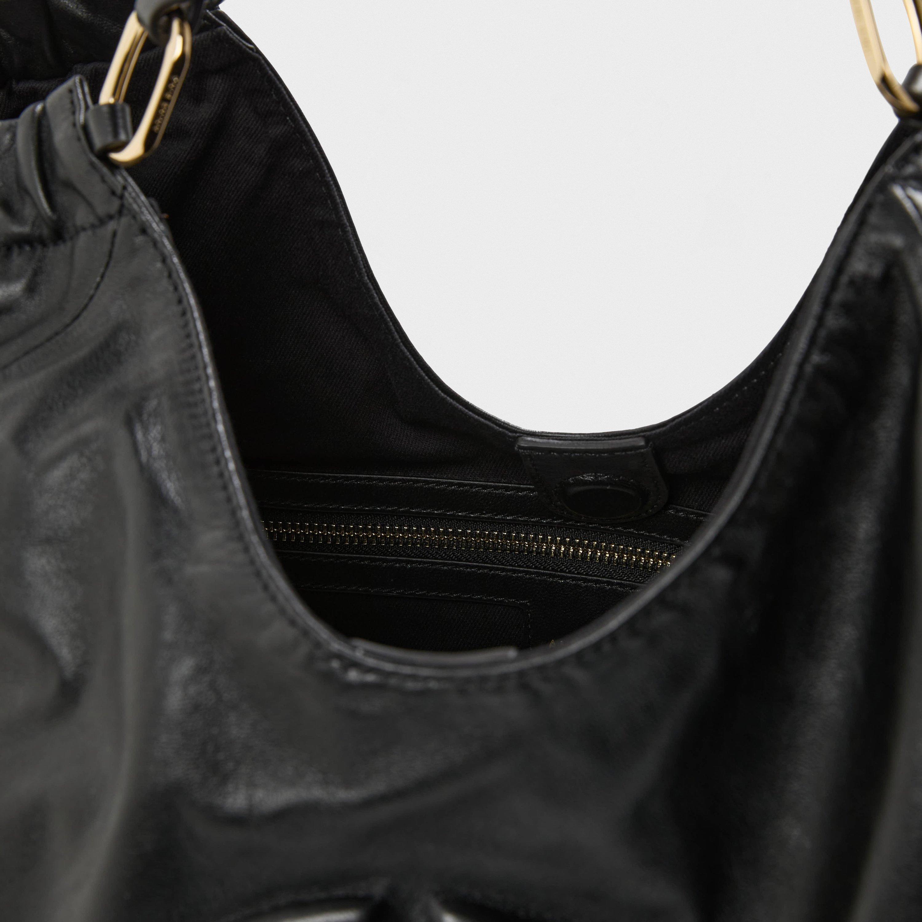  Black - Anine Bing - Womens Leather Kate Tote Bag - 4