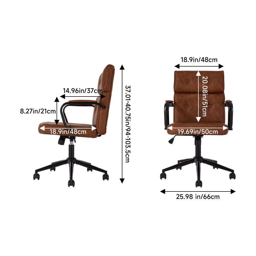 Brown2 - Kabinet UK - Swivel & Height Adjustable Office Chair - 7