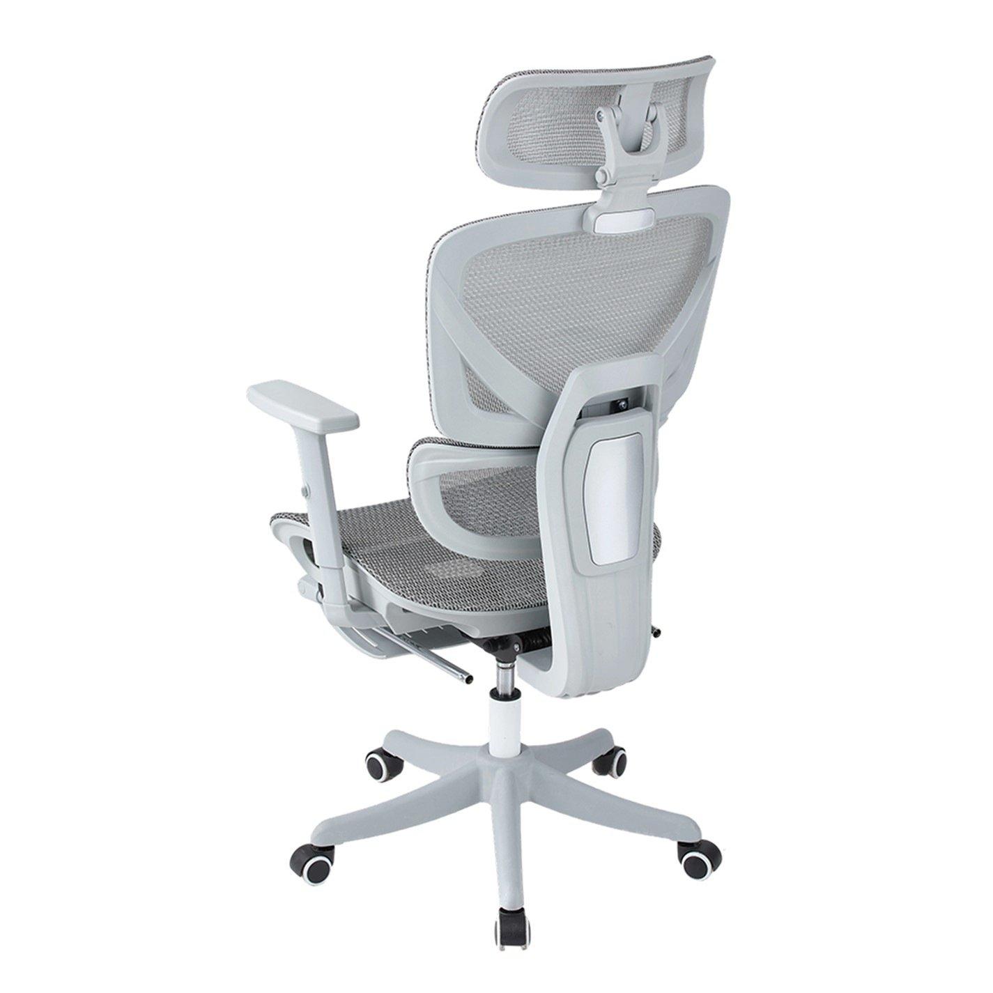 Grey - Kabinet UK - Swivel Office Chair with Adjustable Armrest - 5