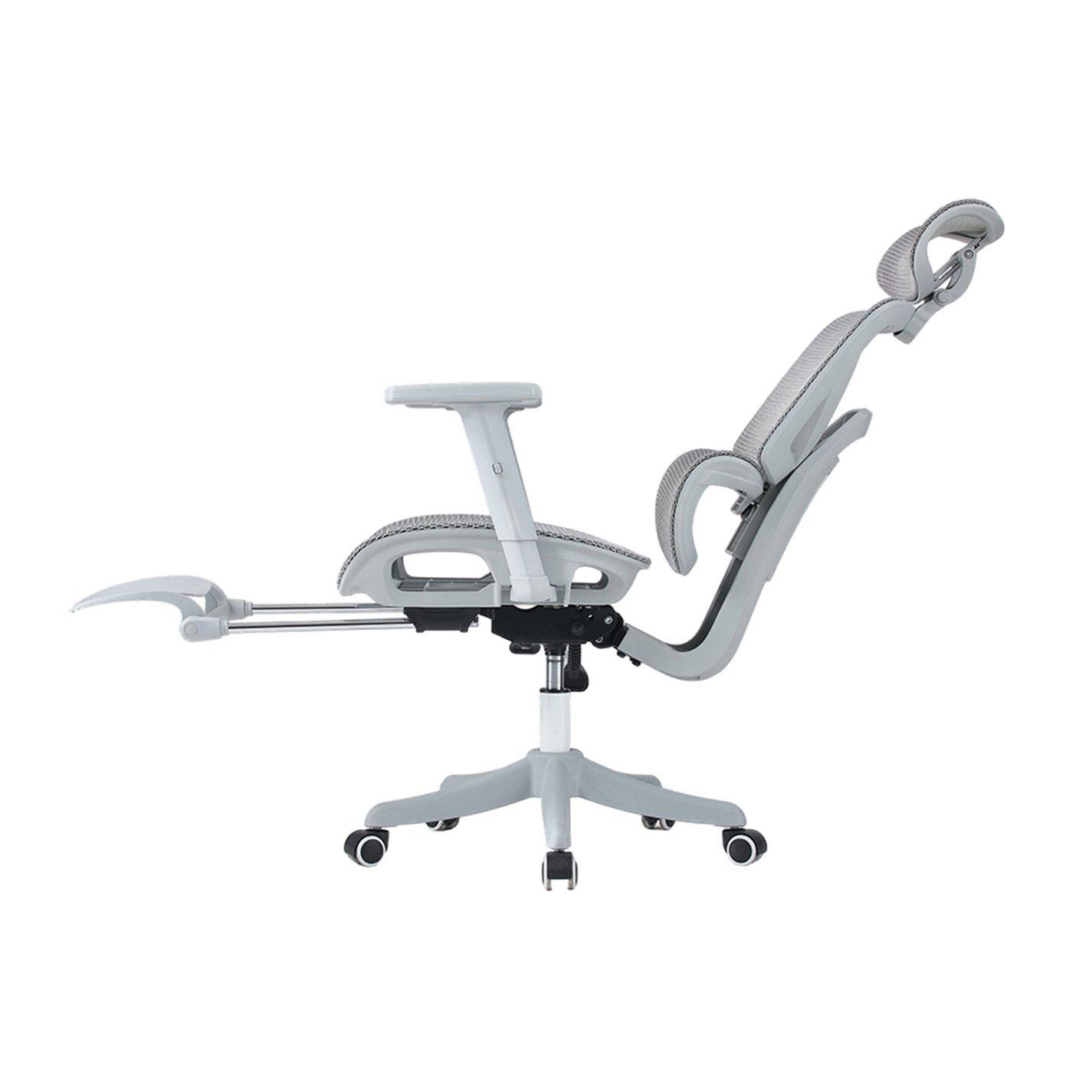 Grey - Kabinet UK - Swivel Office Chair with Adjustable Armrest - 6